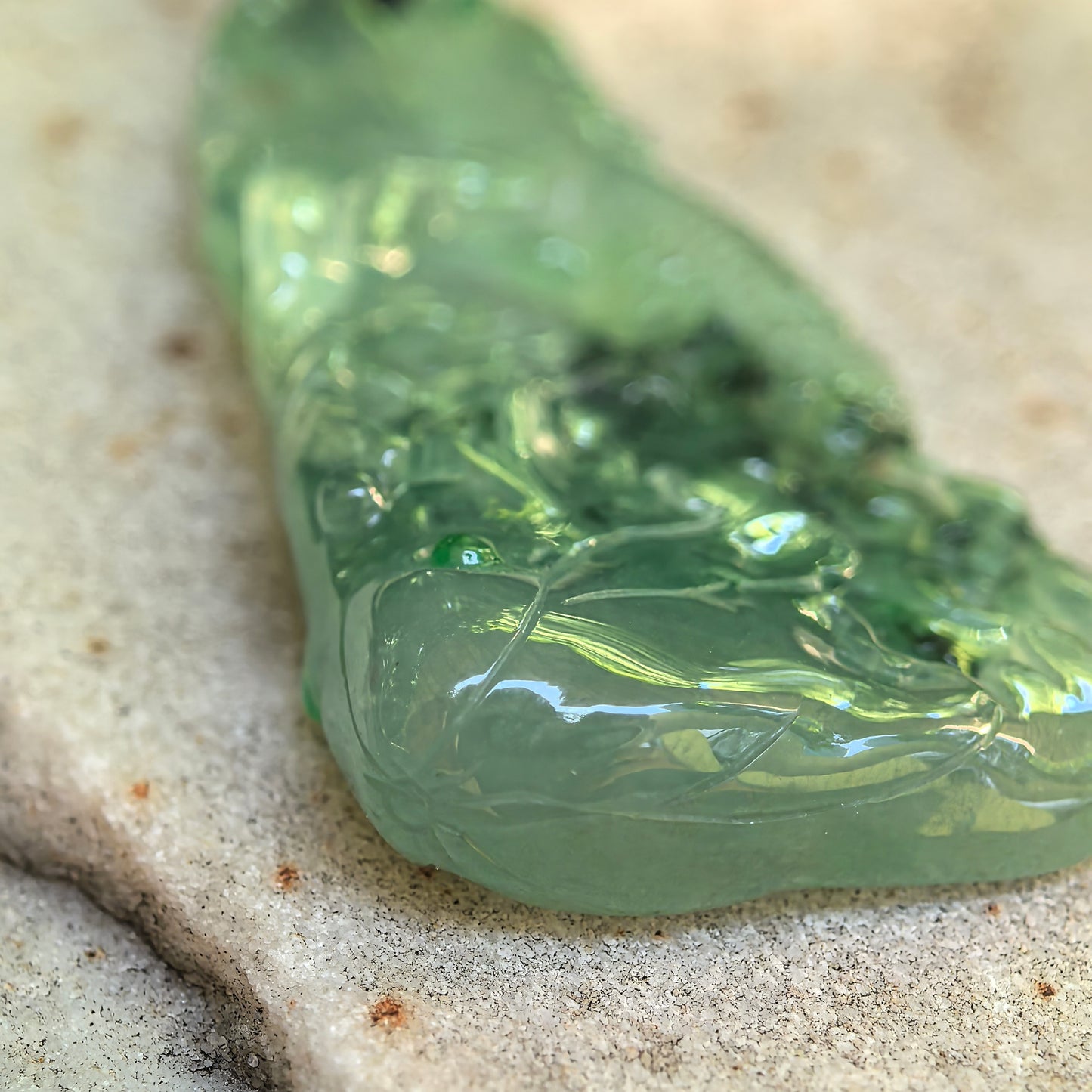 Natural Grade-A Jadeite Green Lotus and Fish Pendant · Burmese Jade