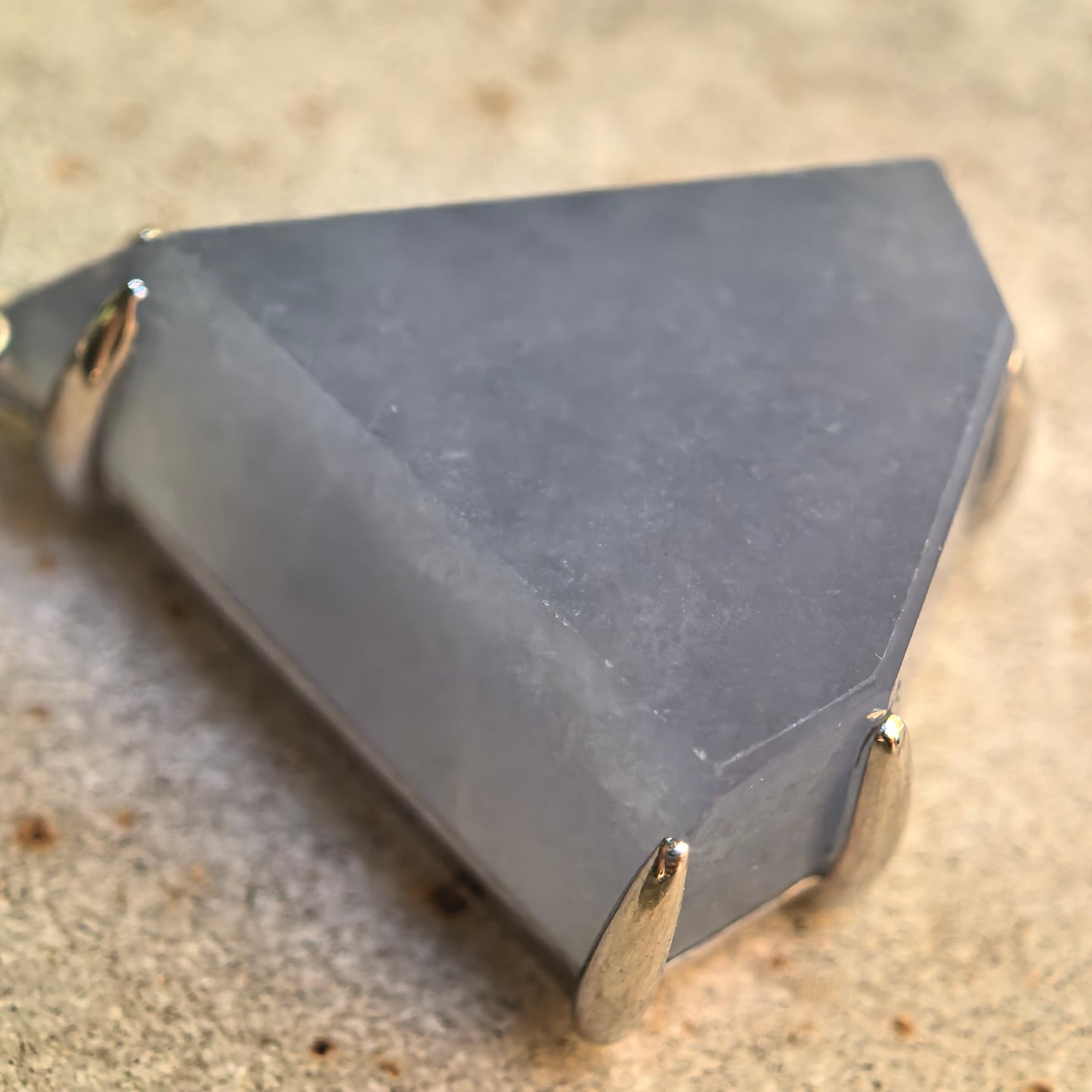 Natural Grade-A Icy Glutinous Lavender Triangular Jadeite Pendant · Burmese Jade