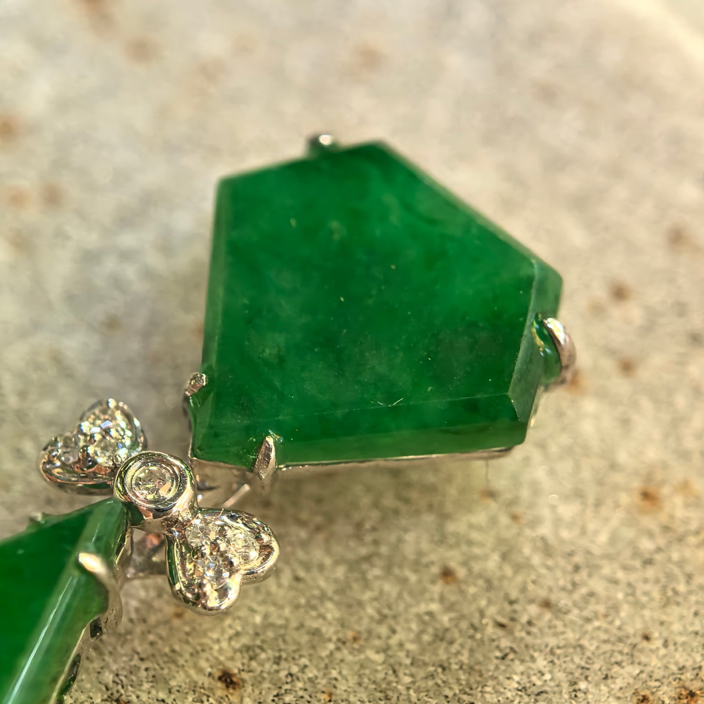Natural Grade-A Icy Glutinous Green Bow-Tie Jadeite Pendant · Burmese Jade