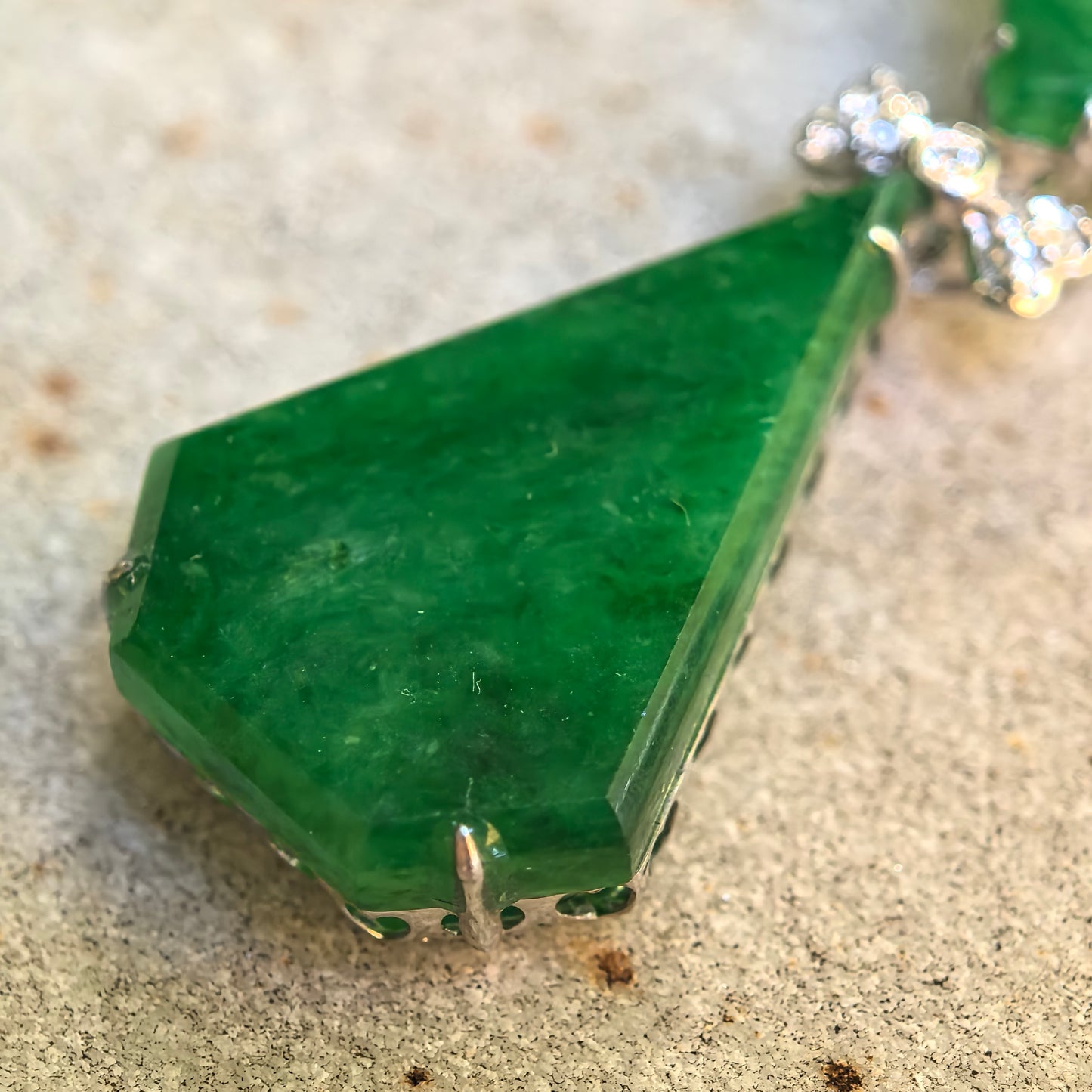 Natural Grade-A Icy Glutinous Green Bow-Tie Jadeite Pendant · Burmese Jade