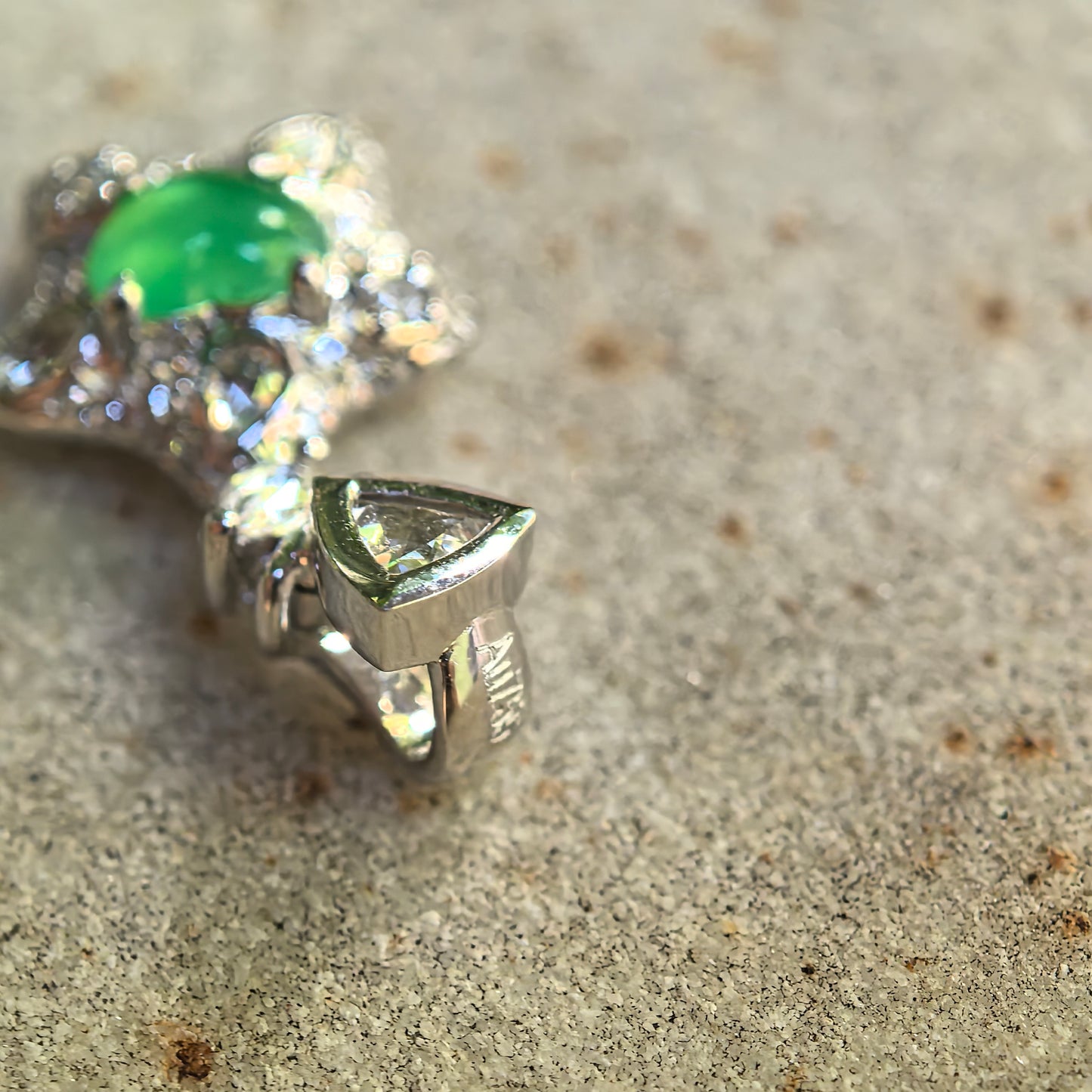 Natural Grade-A Icy Vivid Green Heart Jadeite Pendant · Burmese Jade