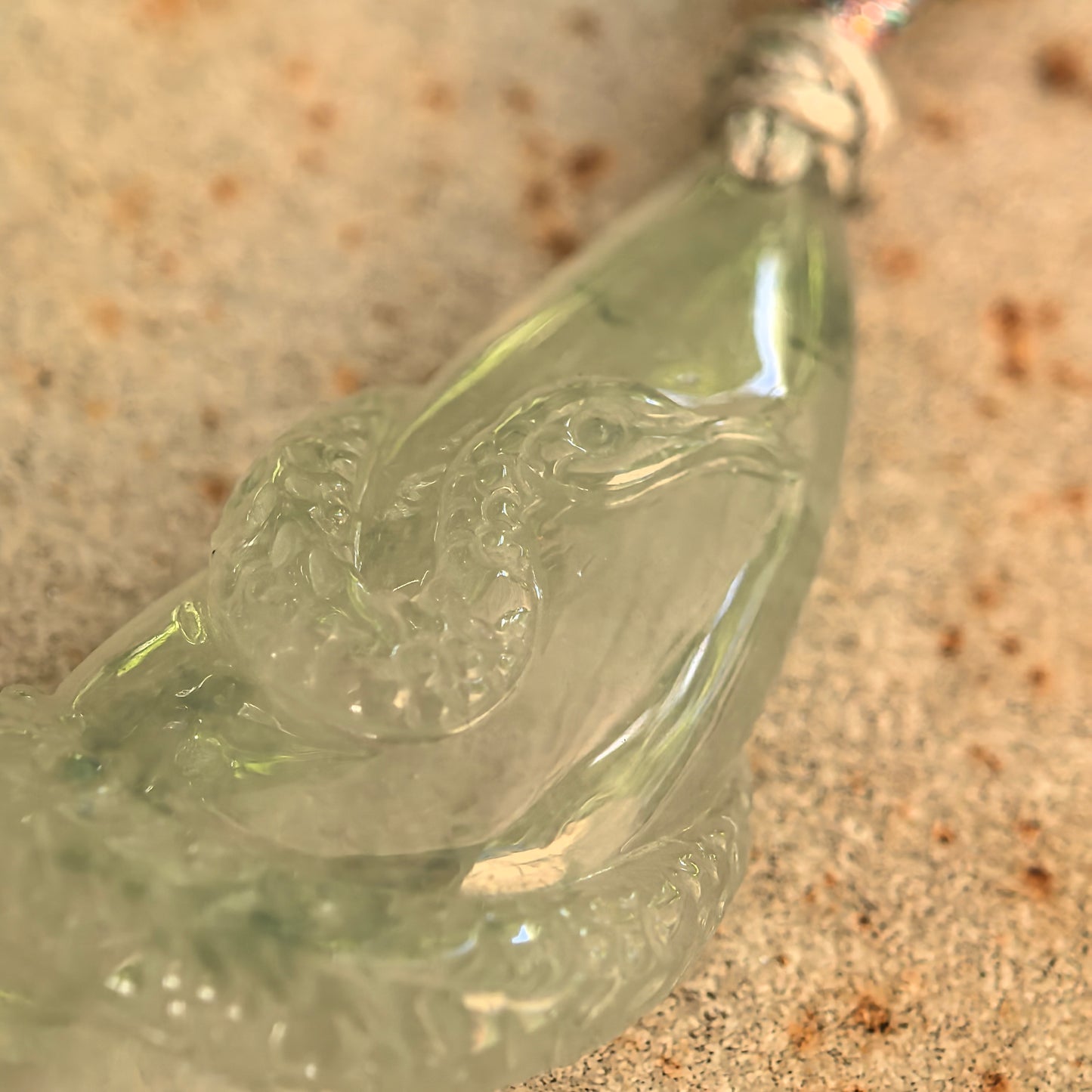 Natural Grade-A Icy Glutinous Light Green Snake Jadeite Pendant · Burmese Jade