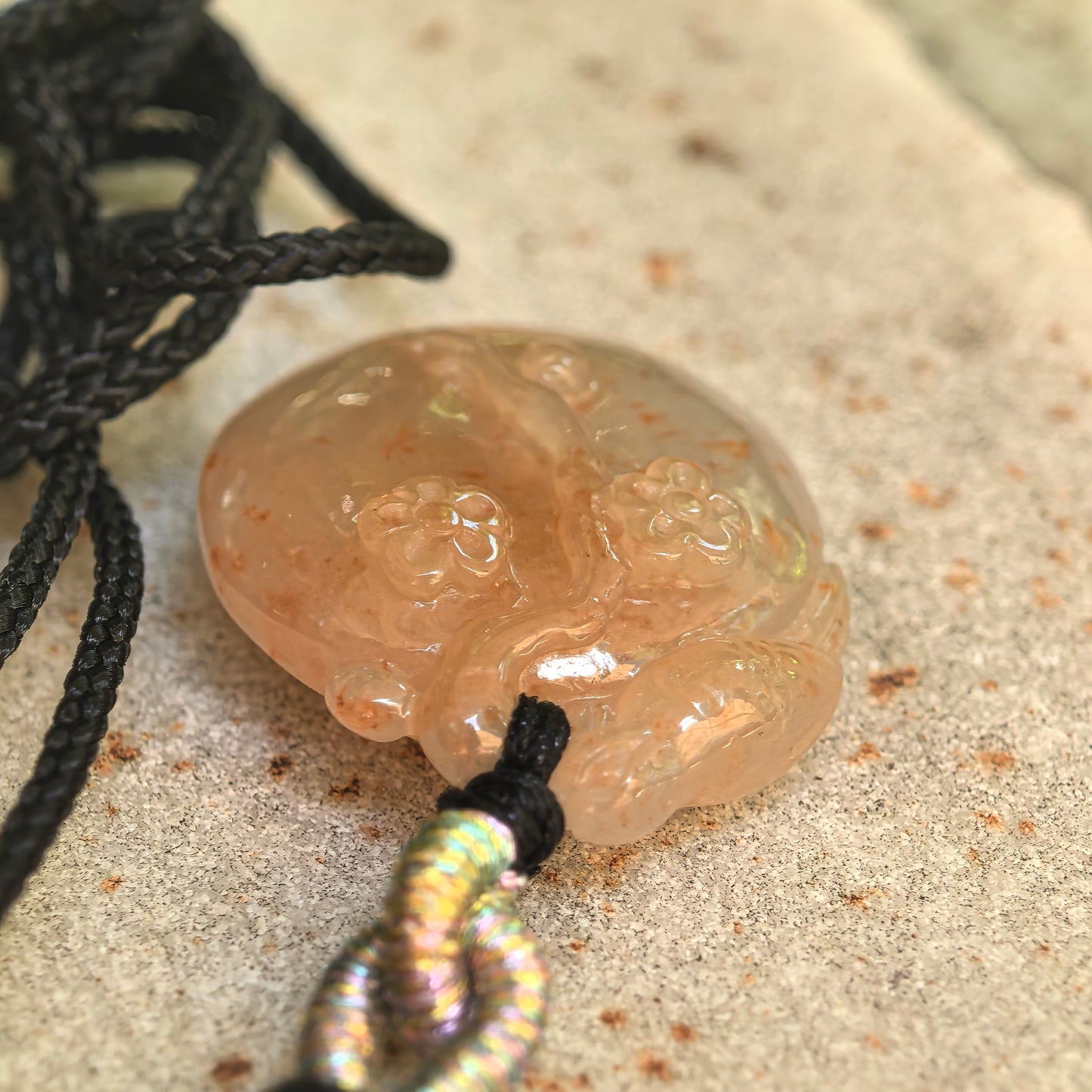 Natural Grade-A Glutinous Warm Yellow Plum Blossom Jadeite Pendant · Burmese Jade