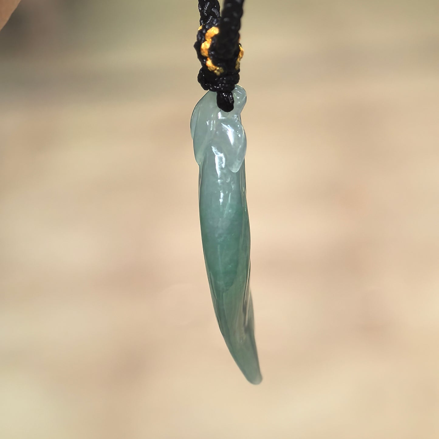 Natural Grade-A Icy Glutinous Light Green Leaf Jadeite Pendant · Burmese Jade