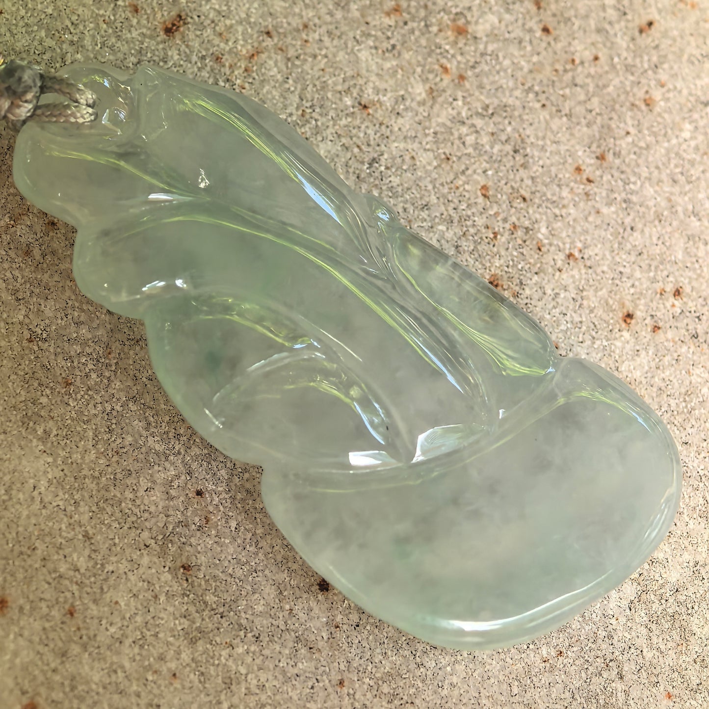 Natural Grade-A Icy Glutinous Light Green Nine-Tailed Fox Jadeite Pendant · Burmese Jade