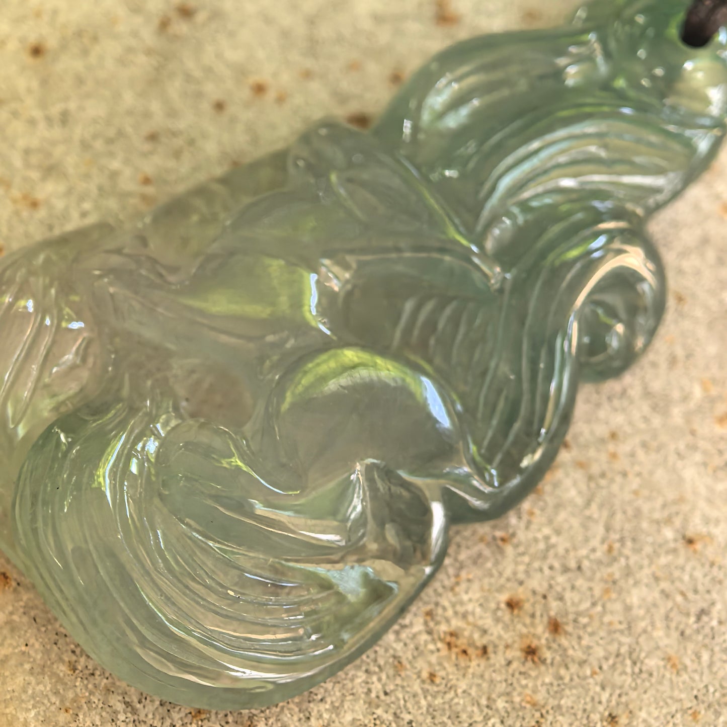 Natural Grade-A Icy Glutinous Deep Green Nine-Tailed Fox Jadeite Pendant · Burmese Jade