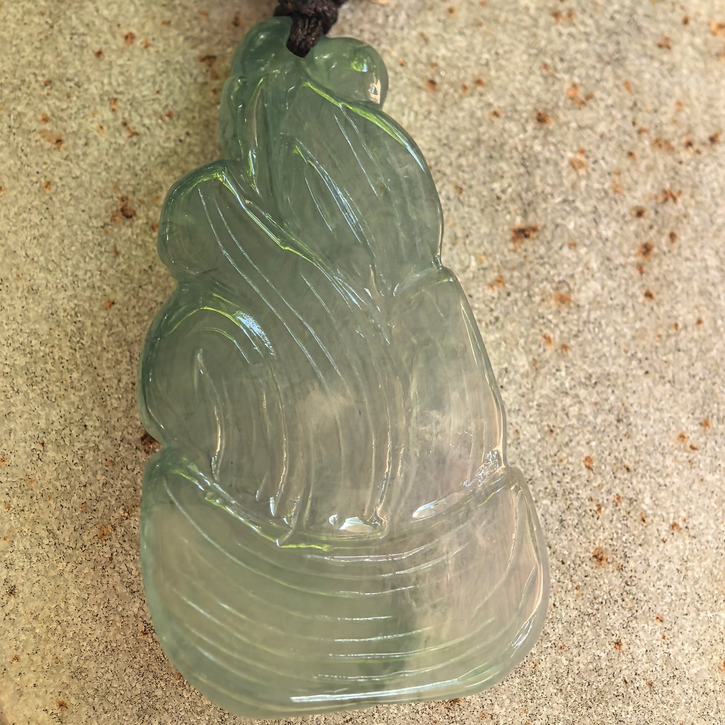 Natural Grade-A Icy Glutinous Deep Green Nine-Tailed Fox Jadeite Pendant · Burmese Jade