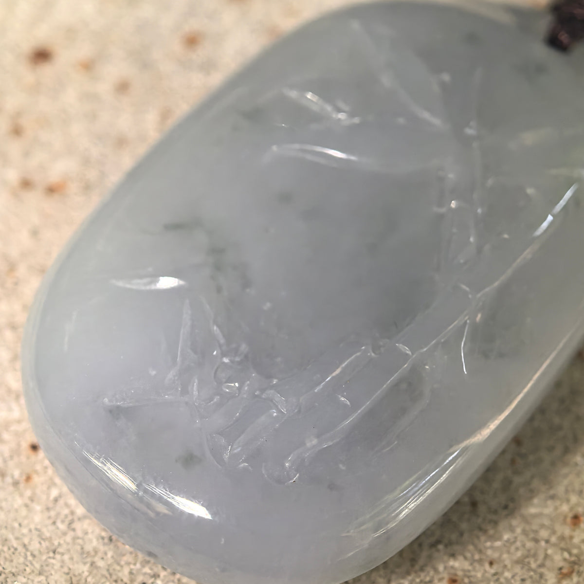 Glutinous Pale Lavender Bamboo Jadeite Pendant