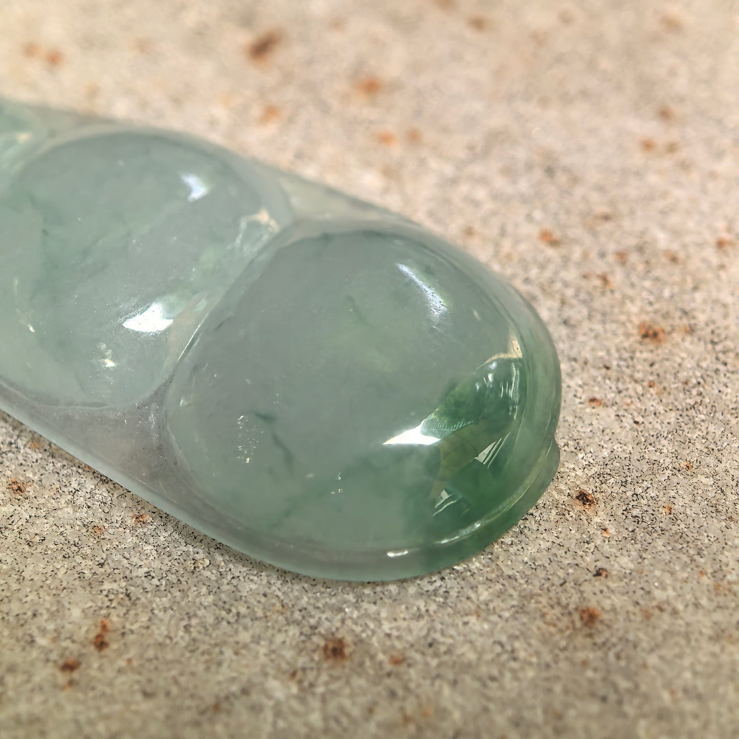 Natural Grade-A Icy Glutinous Light Green Bean Jadeite Pendant · Burmese Jade