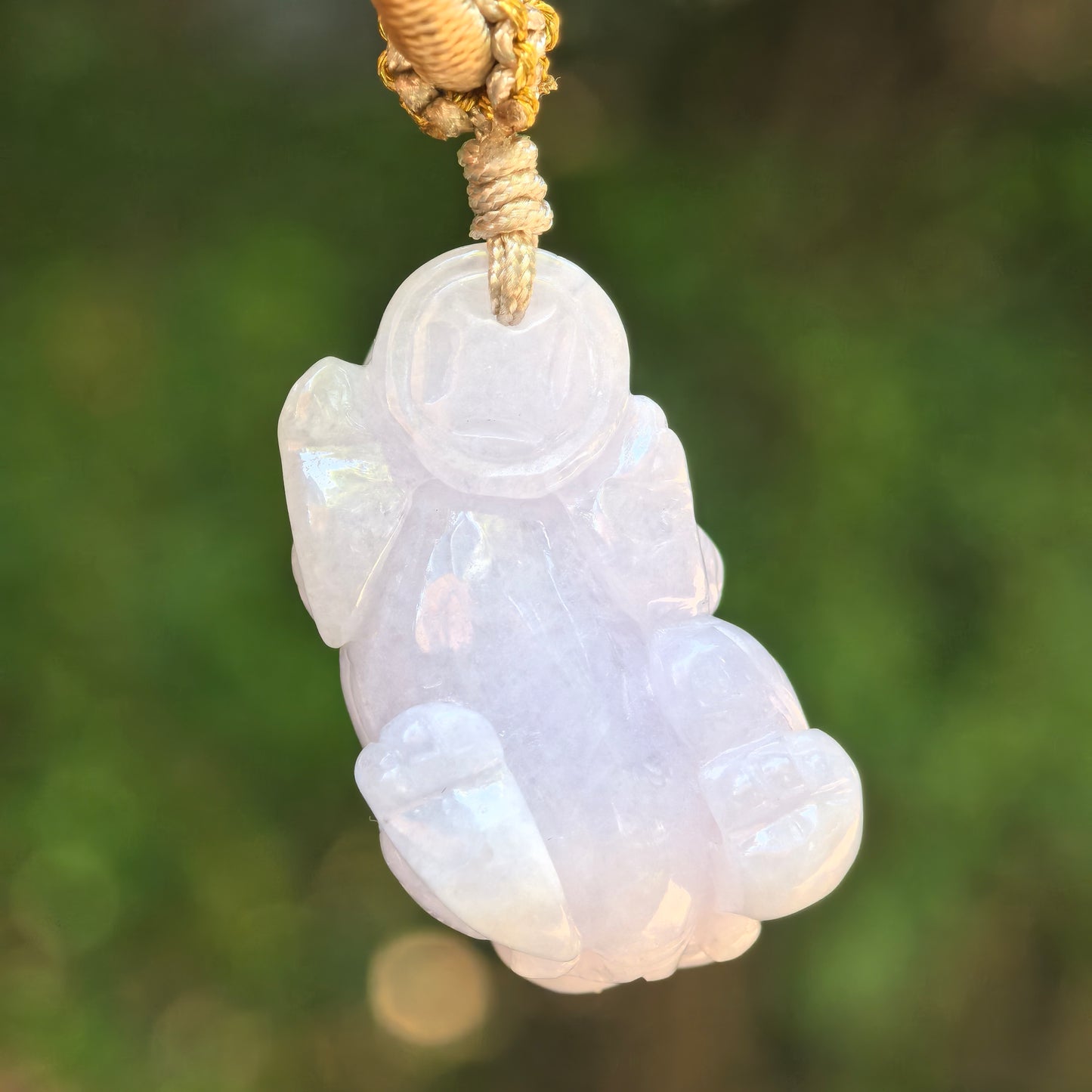 Natural Grade-A Glutinous Light Spring Pixiu Jadeite Pendant · Burmese Jade