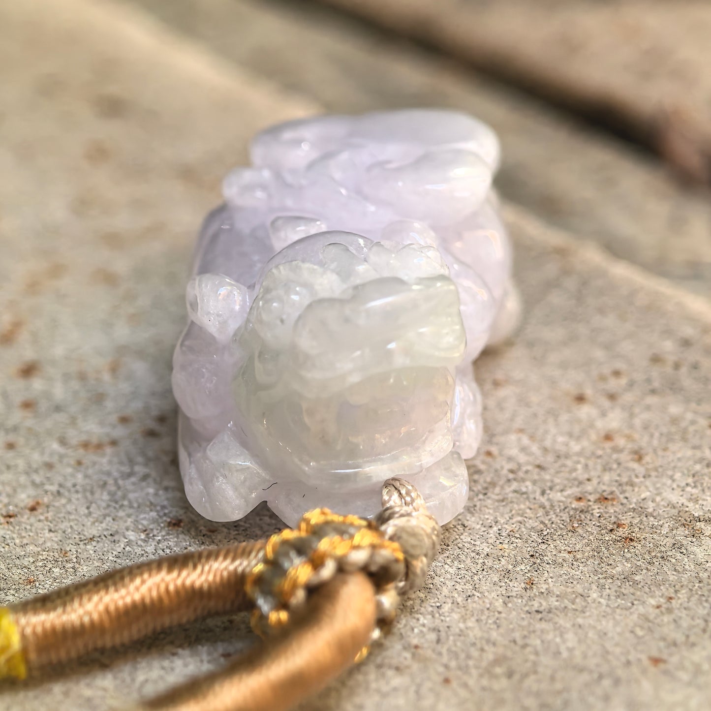 Natural Grade-A Glutinous Light Spring Pixiu Jadeite Pendant · Burmese Jade