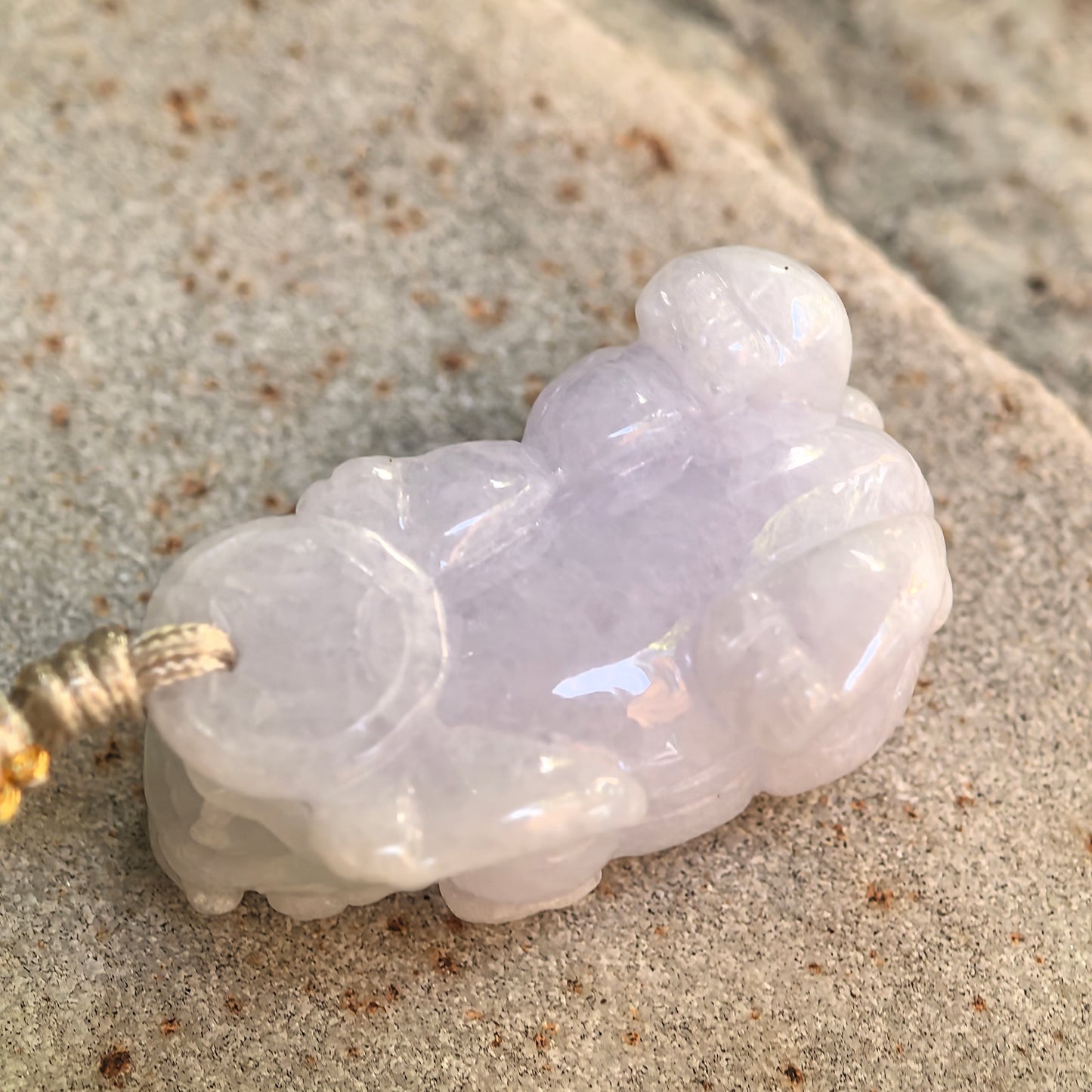 Natural Grade-A Glutinous Light Spring Pixiu Jadeite Pendant · Burmese Jade