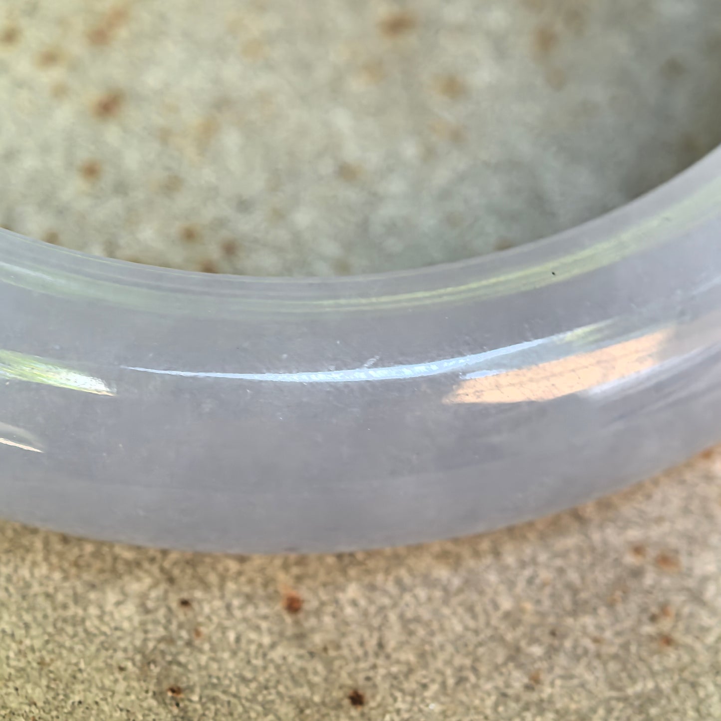 Glutinous Violet Jadeite D-Shape Bangle – 55mm