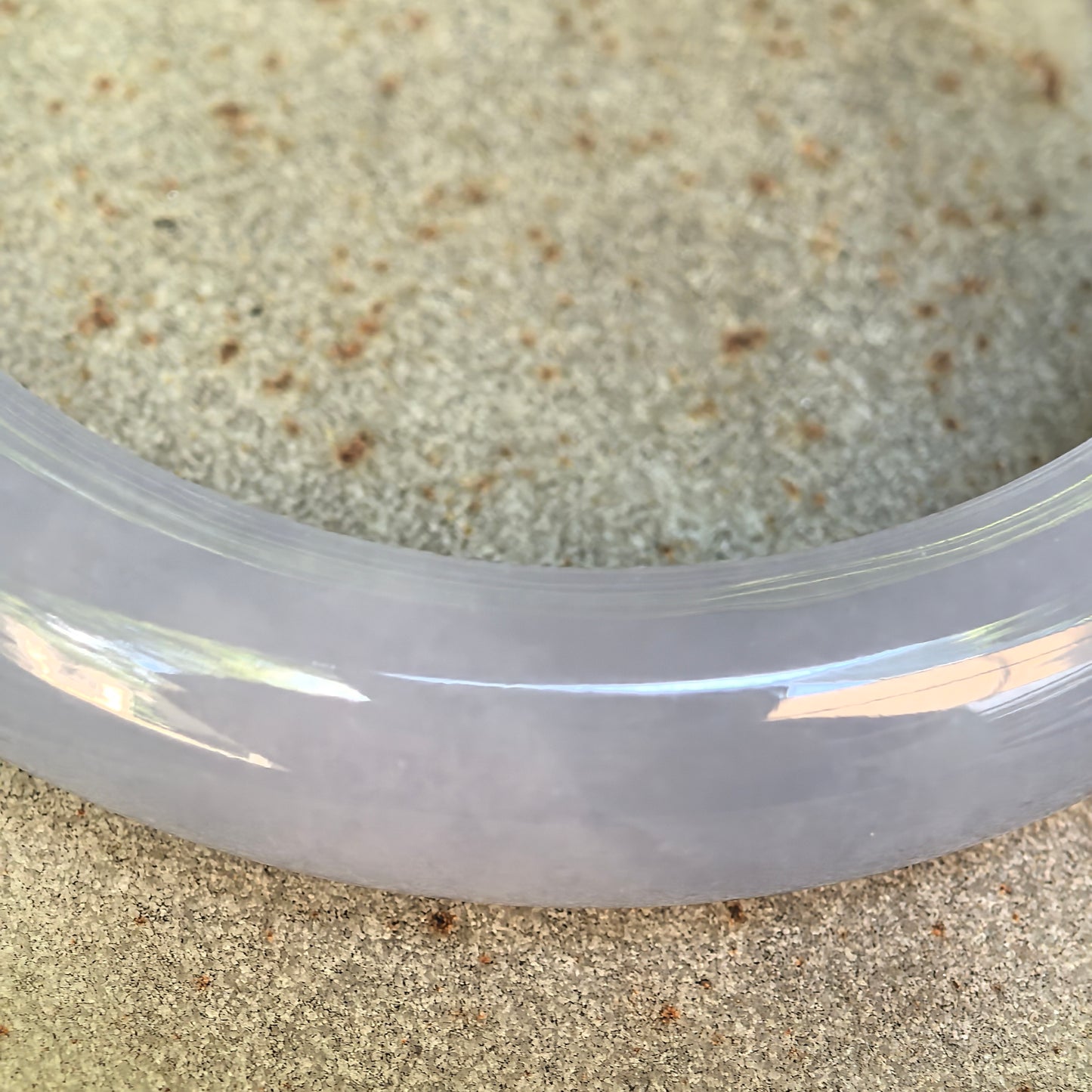 Glutinous Violet Jadeite D-Shape Bangle – 55mm