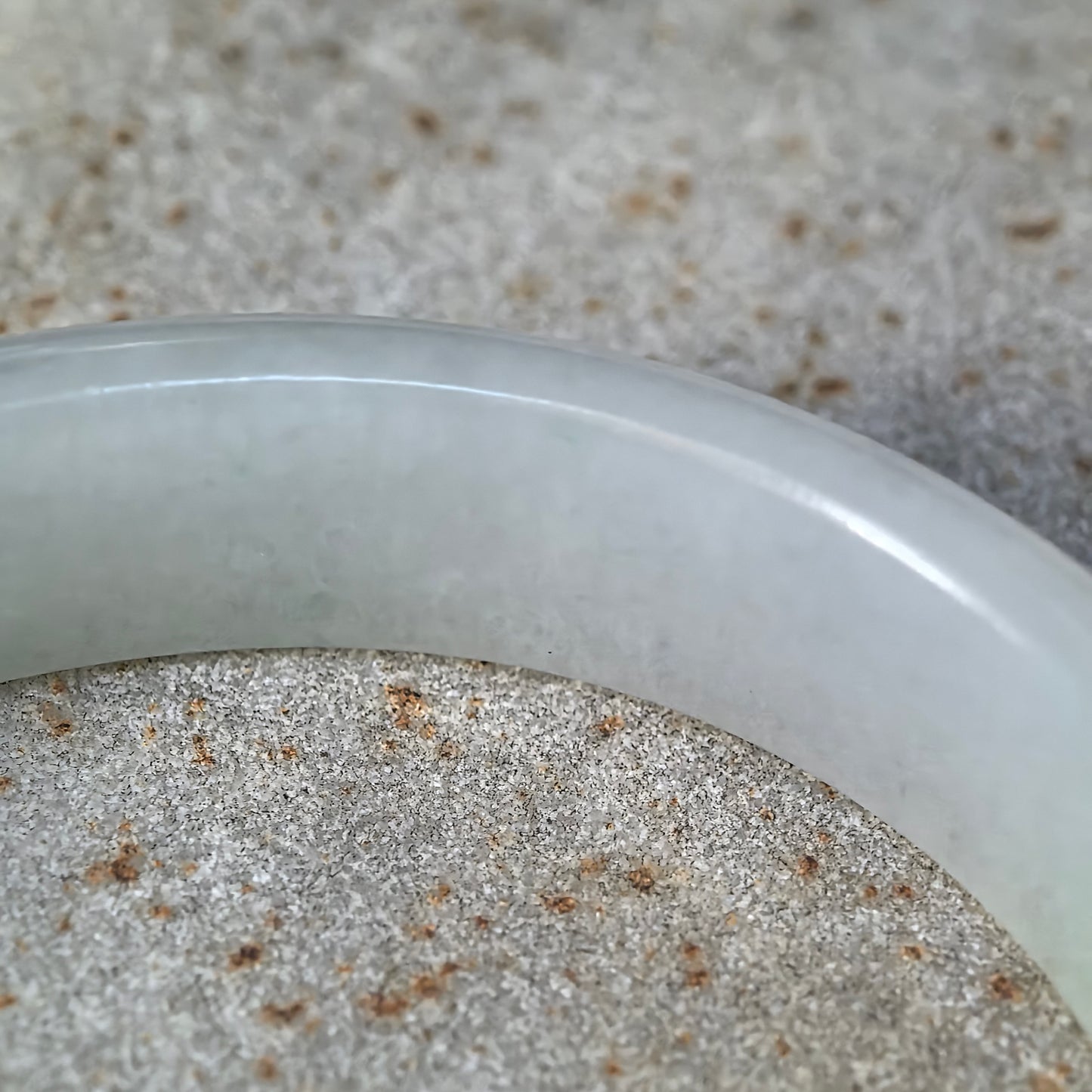 Natural Grade-A Fine Glutinous Green Floating Flower Oval Jadeite Bangle · Burmese Jade 51mm