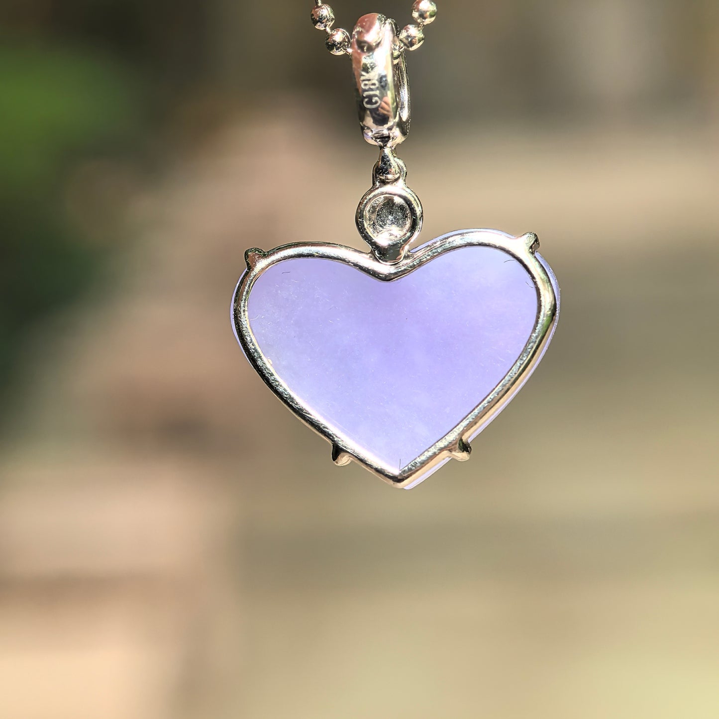Natural Grade-A Icy Glutinous Purple Heart Jadeite Pendant · Burmese Jade