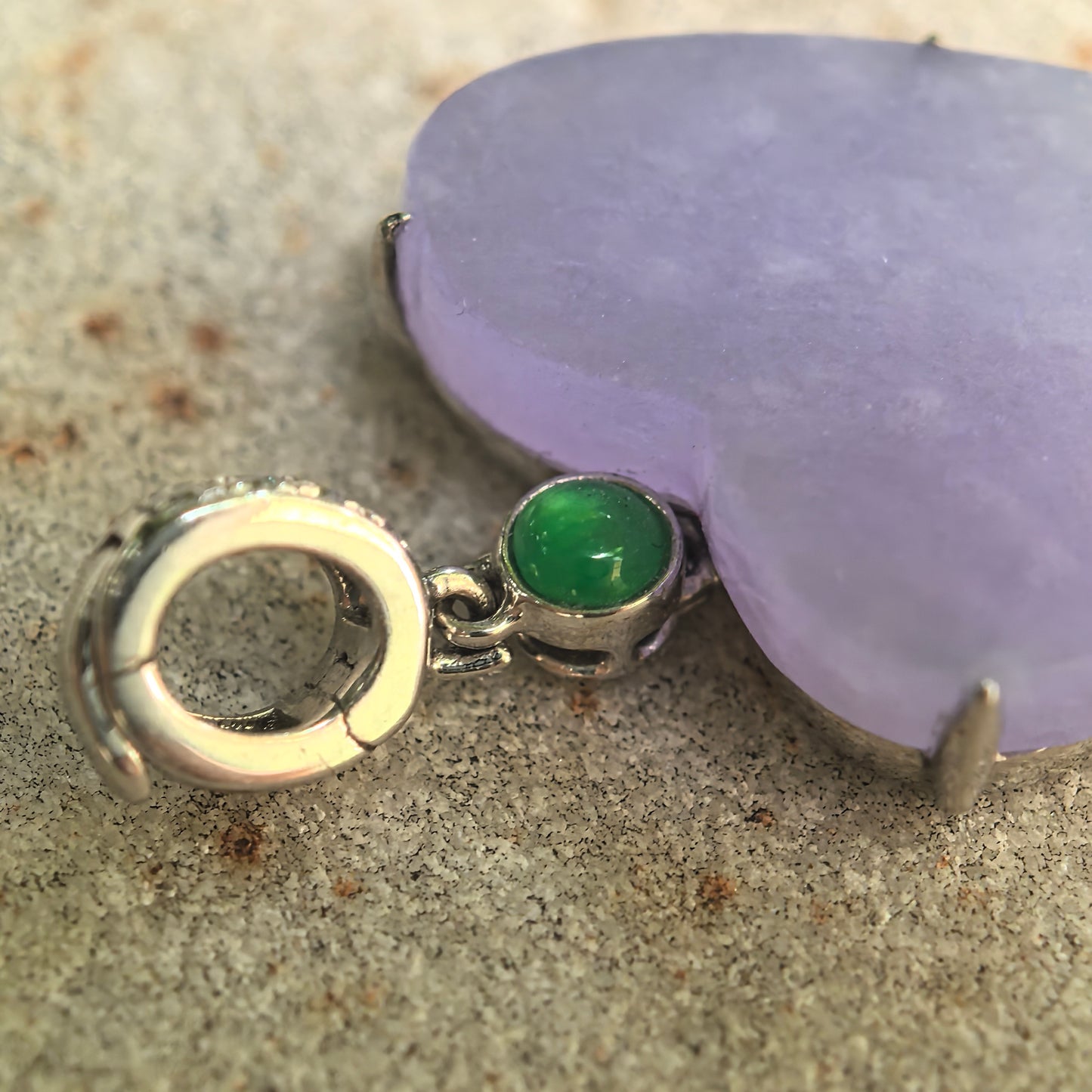 Natural Grade-A Icy Glutinous Purple Heart Jadeite Pendant · Burmese Jade