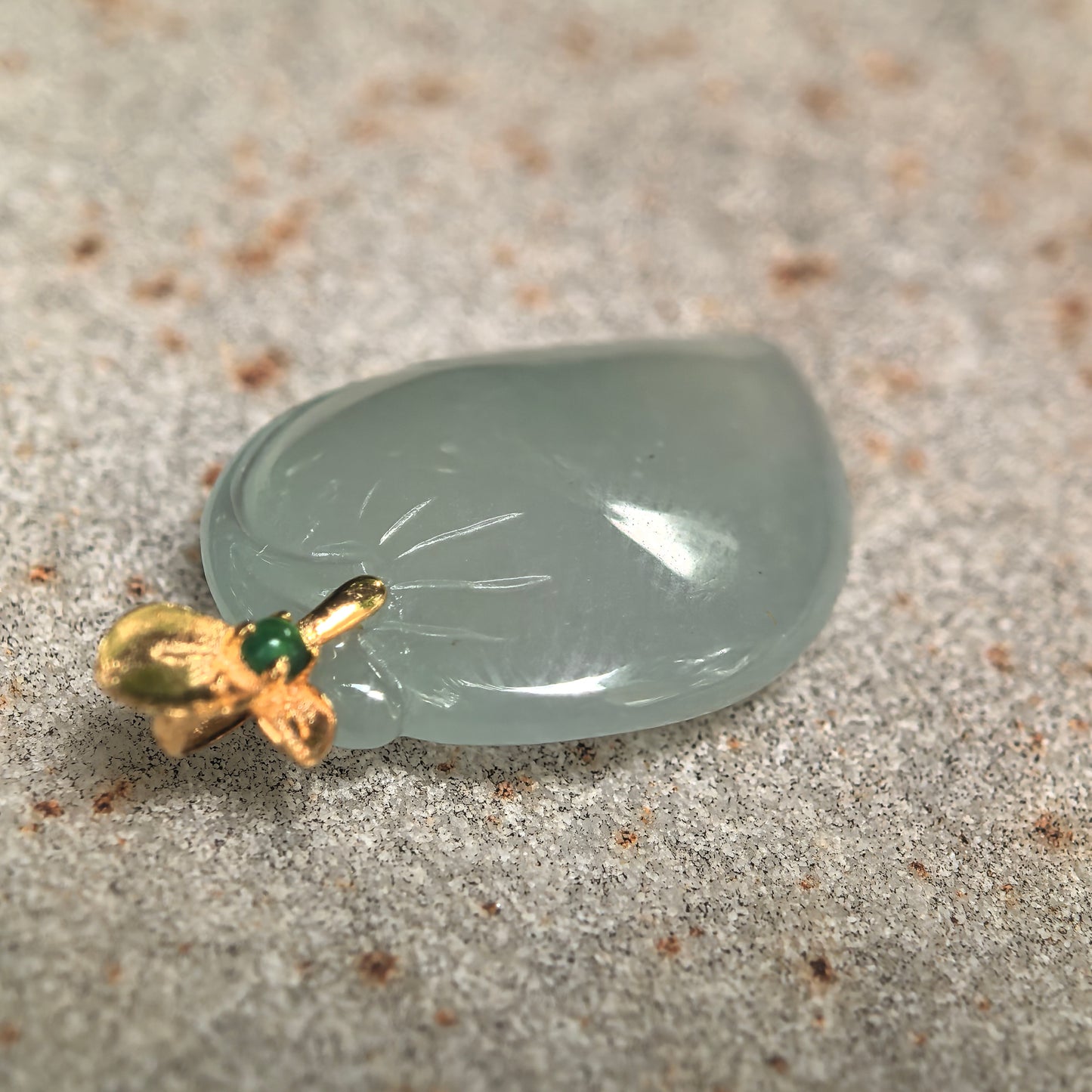 Icy Light Green Peach Jadeite Pendant