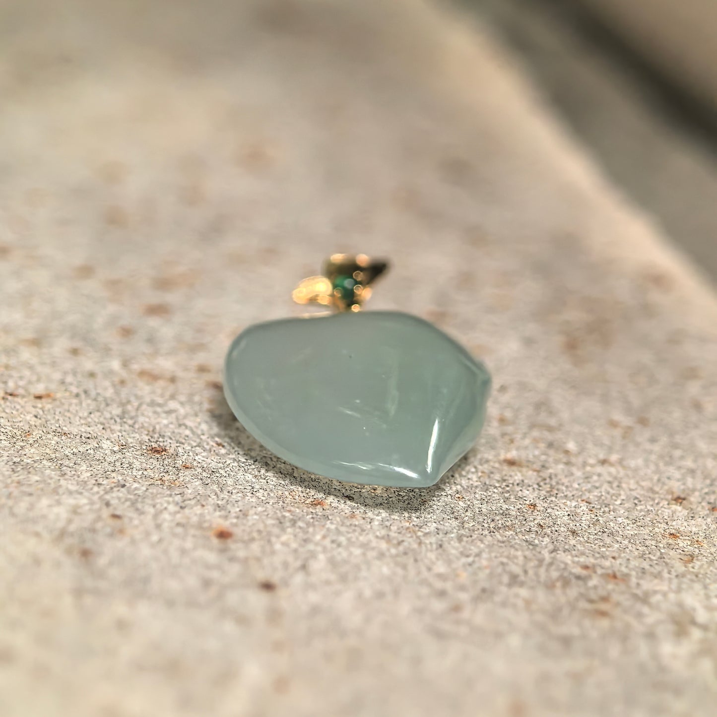 Icy Light Green Peach Jadeite Pendant