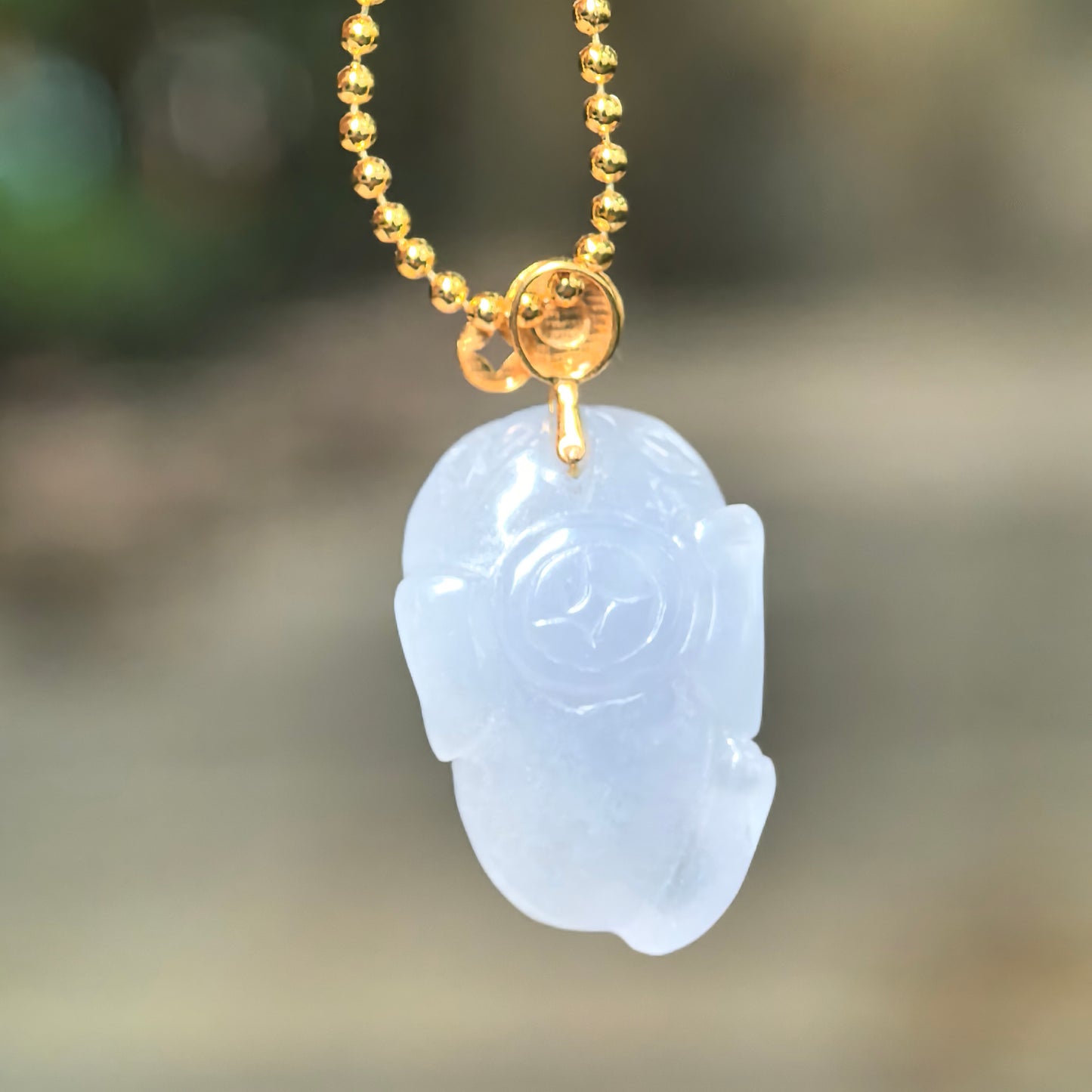 Icy Glutinous Lavender Money Toad Jadeite Pendant
