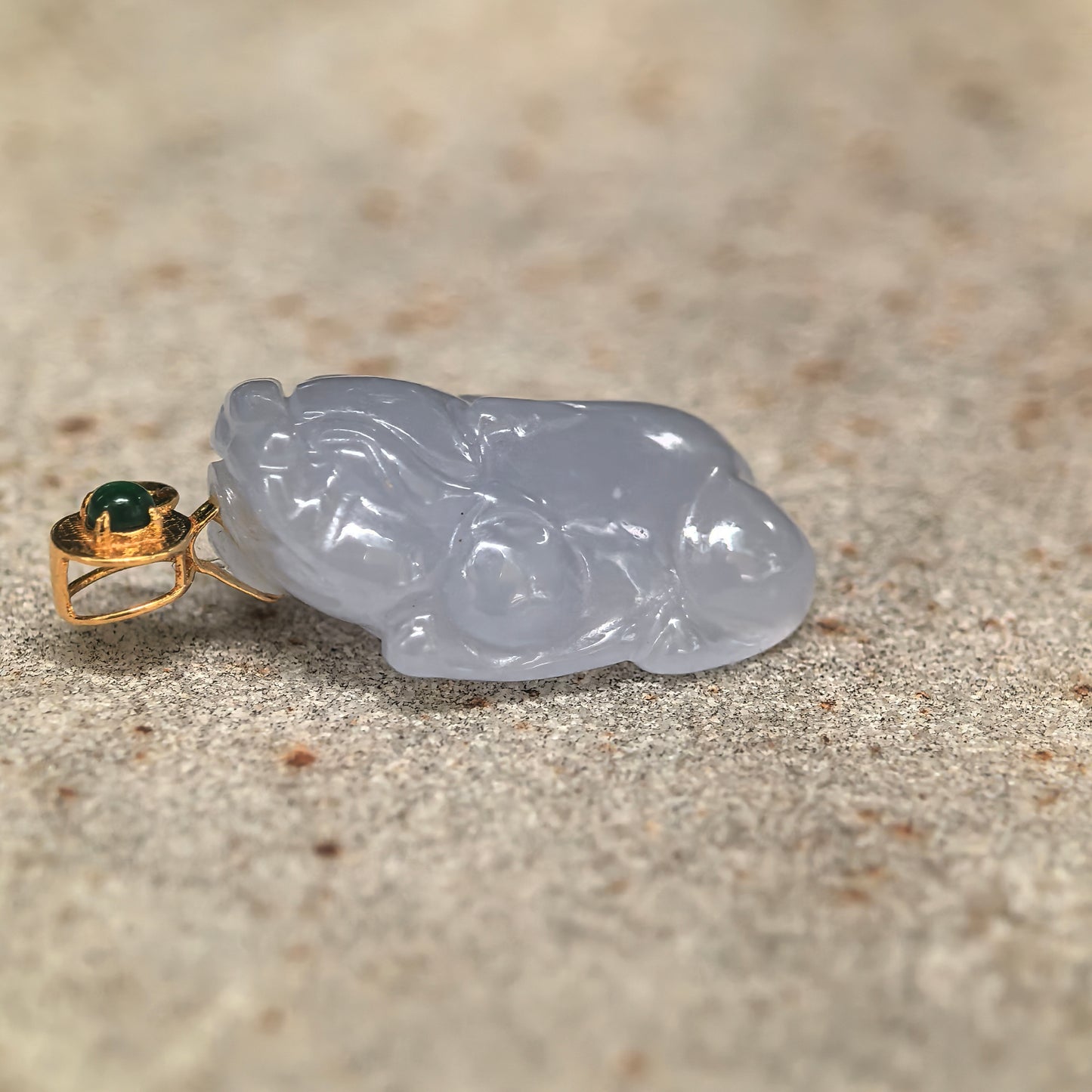 Icy Glutinous Lavender Money Toad Jadeite Pendant