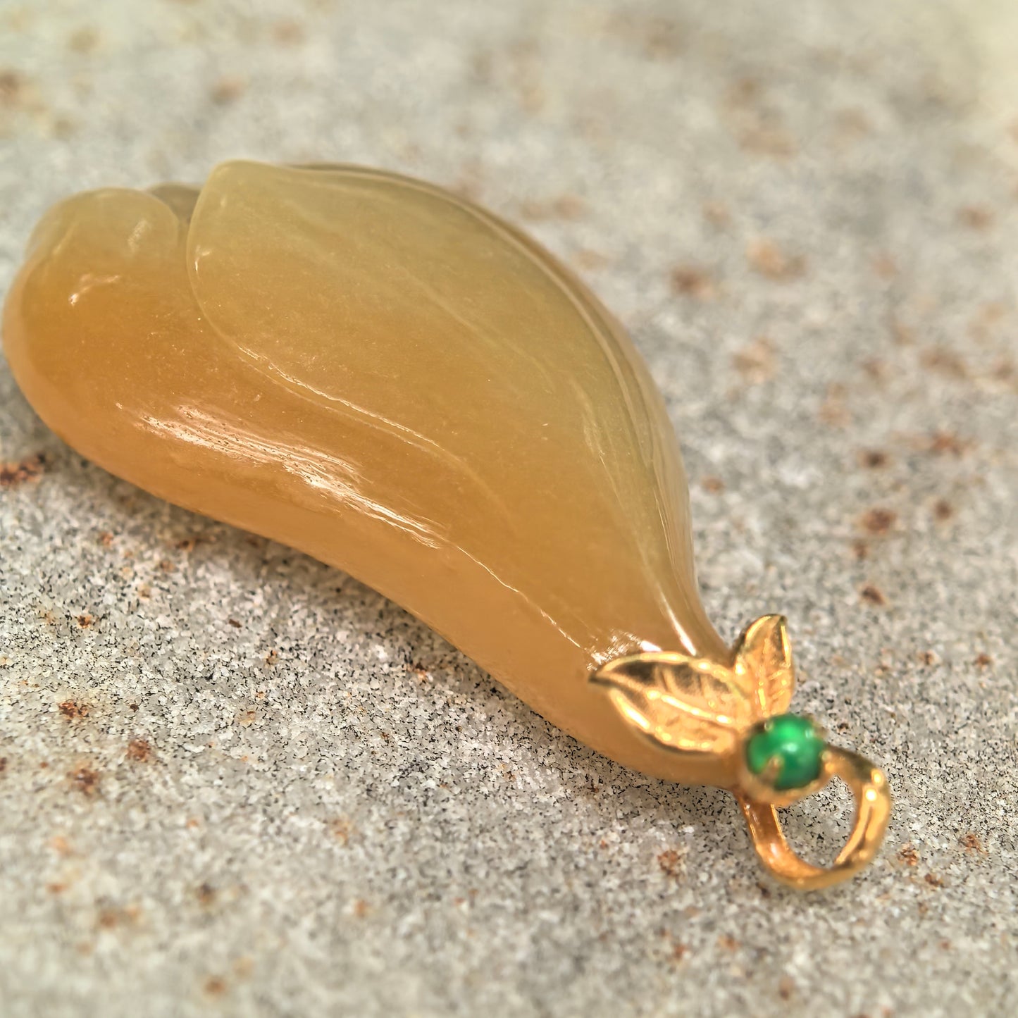 Icy Glutinous Yellow Magnolia Jadeite Pendant