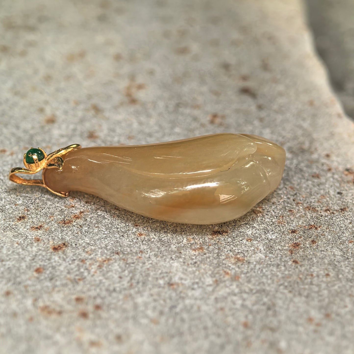 Icy Glutinous Yellow Magnolia Jadeite Pendant