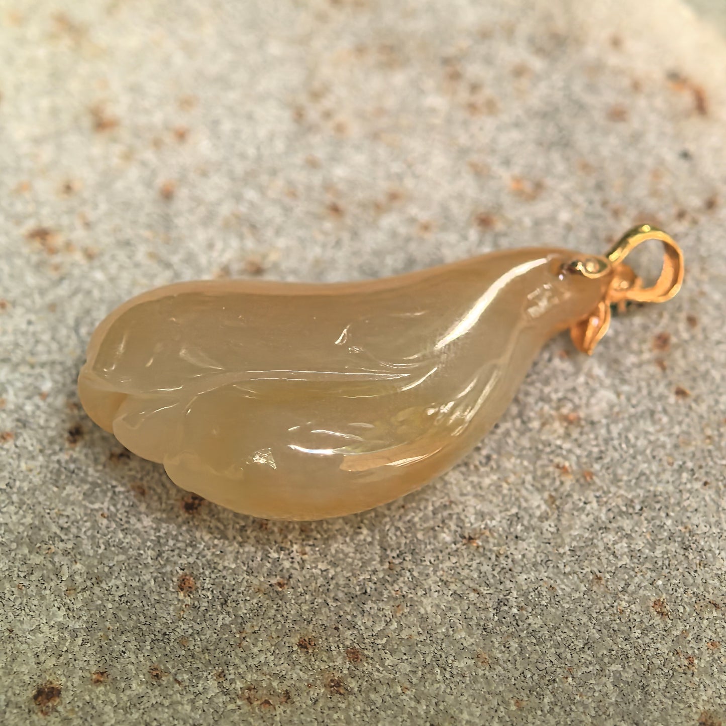 Icy Glutinous Yellow Magnolia Jadeite Pendant