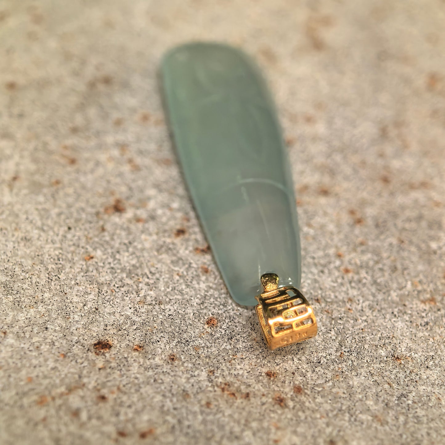 Icy Light Green Bamboo Jadeite Pendant