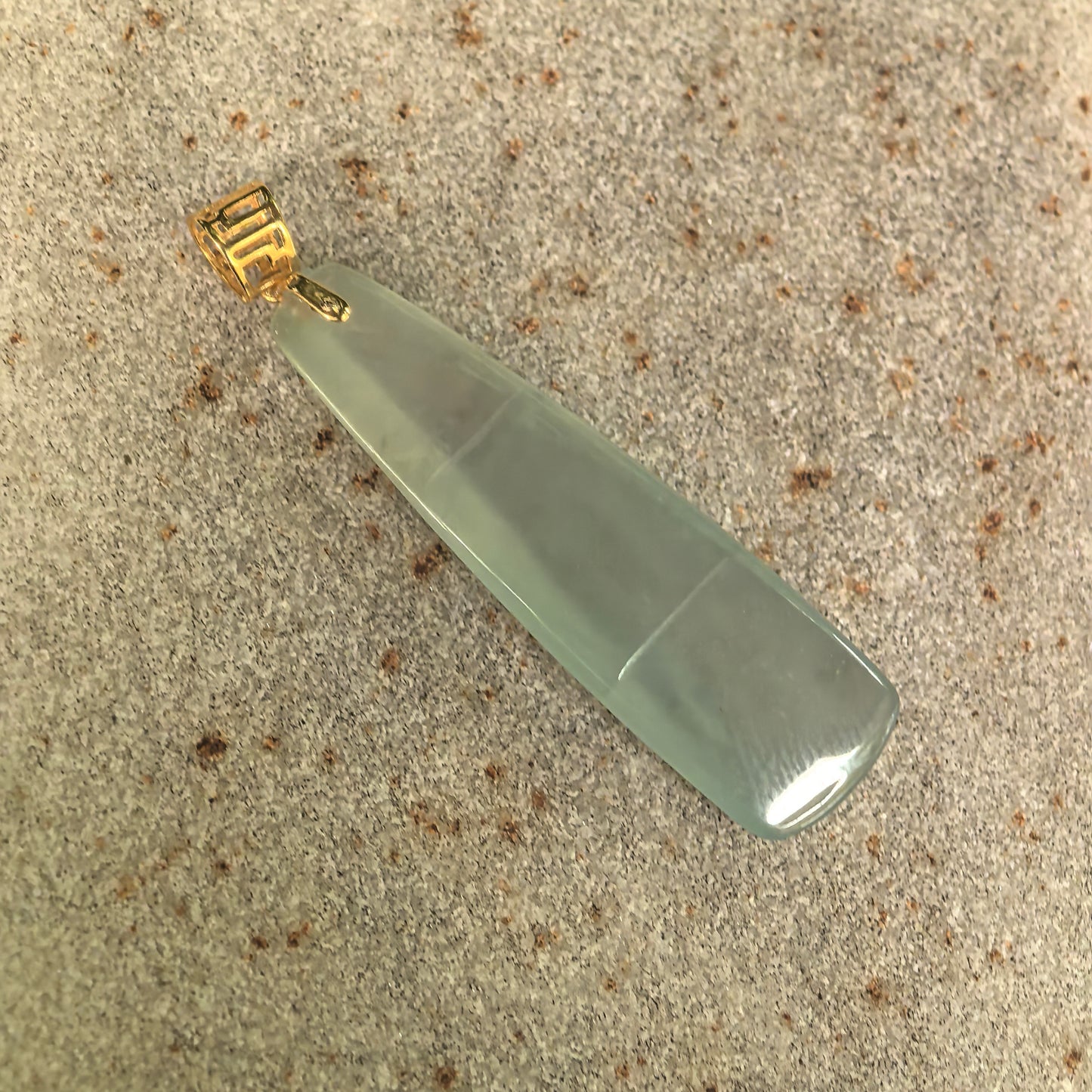 Icy Light Green Bamboo Jadeite Pendant