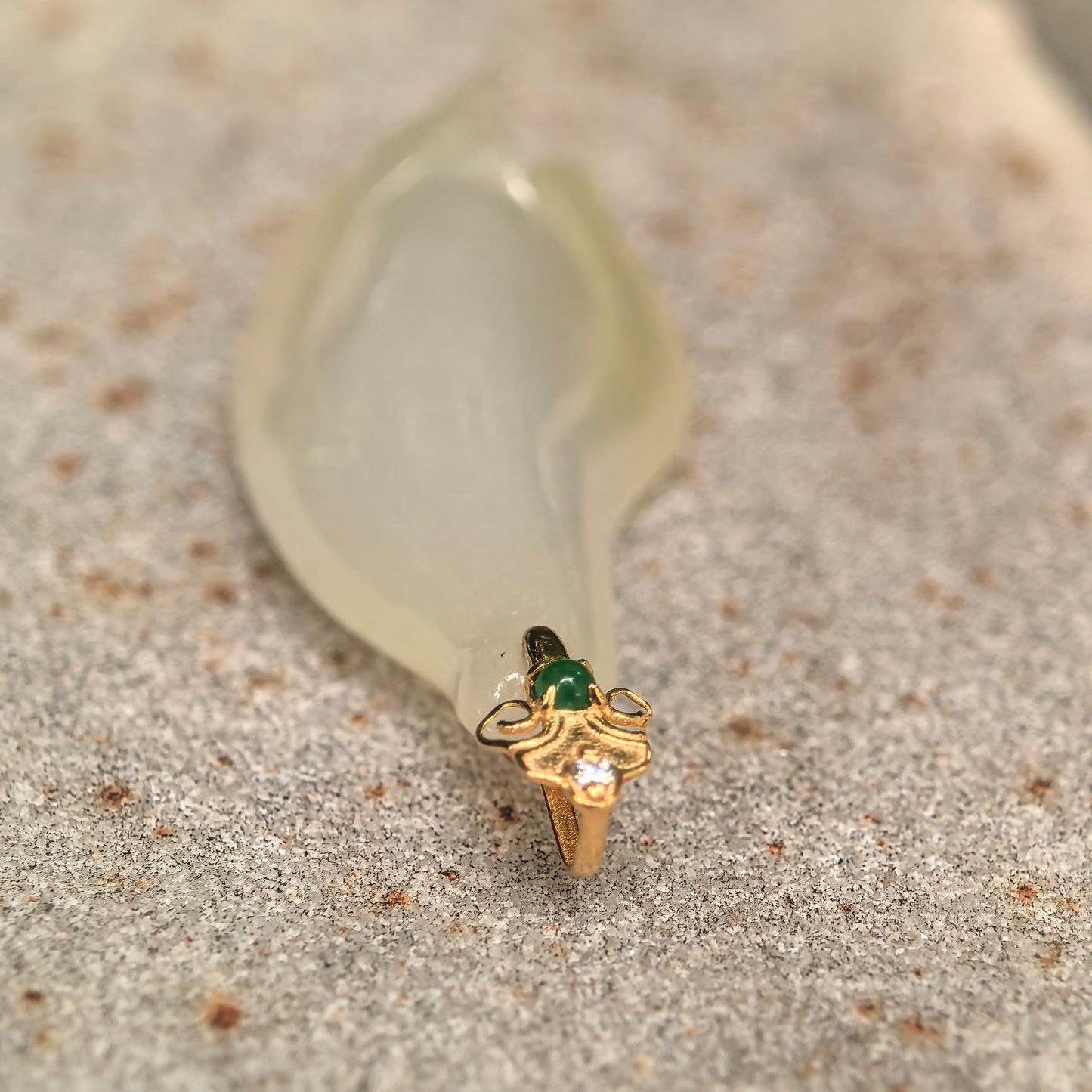Icy Glutinous Pale Yellow Magnolia Jadeite Pendant