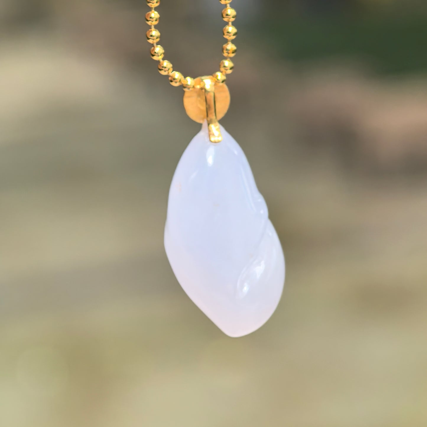 Icy Glutinous Lavender Magnolia Jadeite Pendant