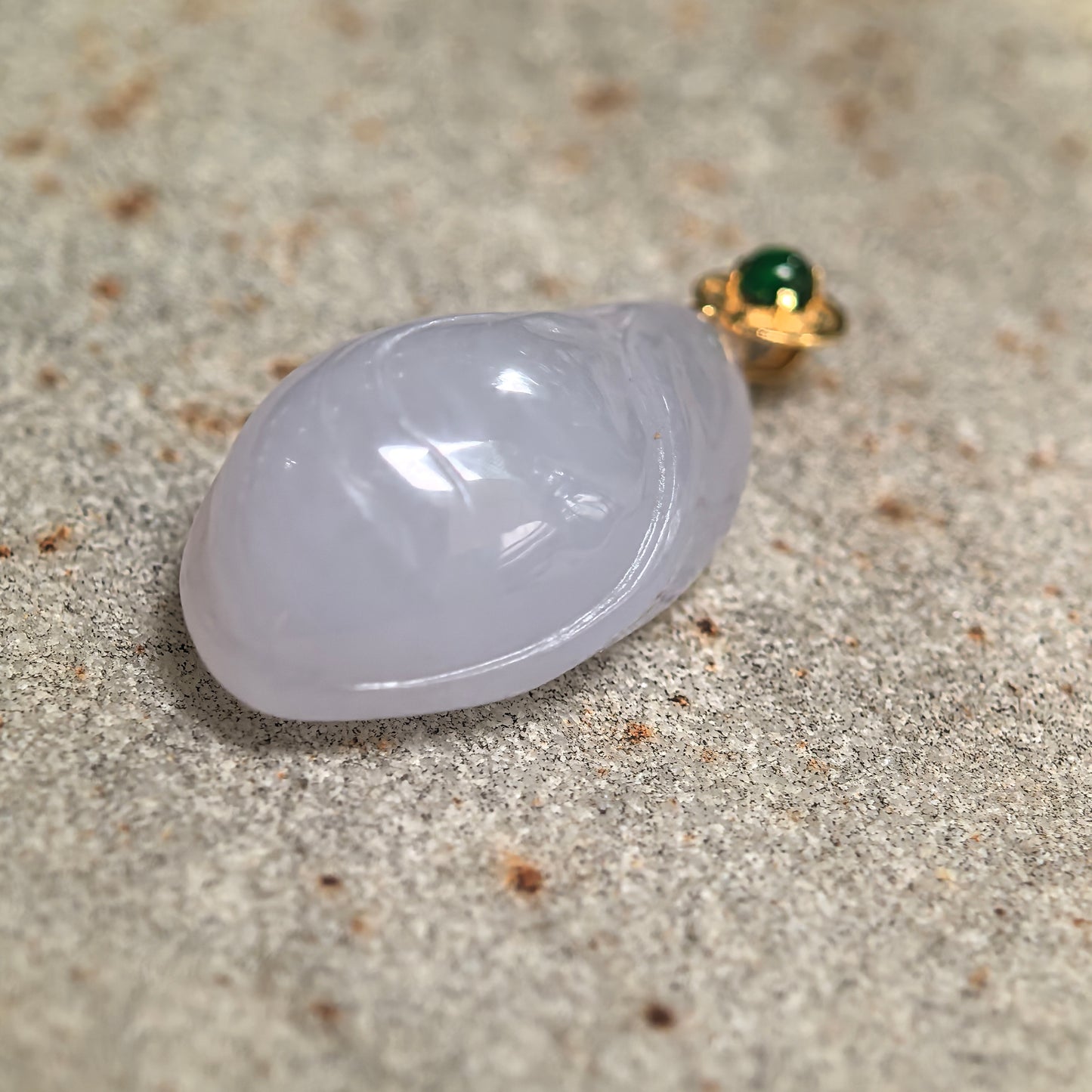 Icy Glutinous Lavender Magnolia Jadeite Pendant