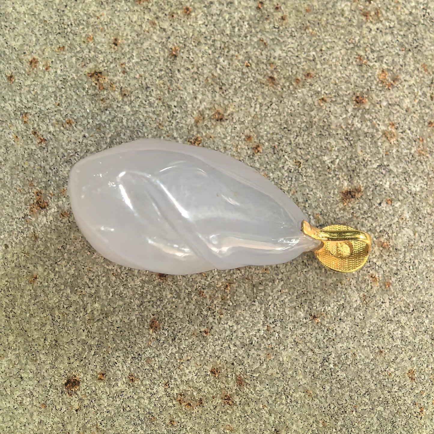 Icy Glutinous Lavender Magnolia Jadeite Pendant