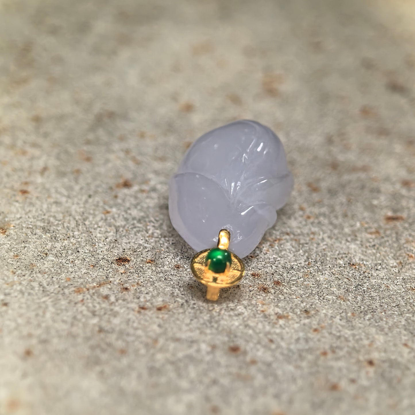 Icy Glutinous Lavender Magnolia Jadeite Pendant