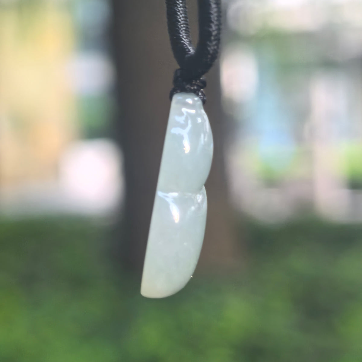 Glutinous Light Green Jadeite Gourd Pendant