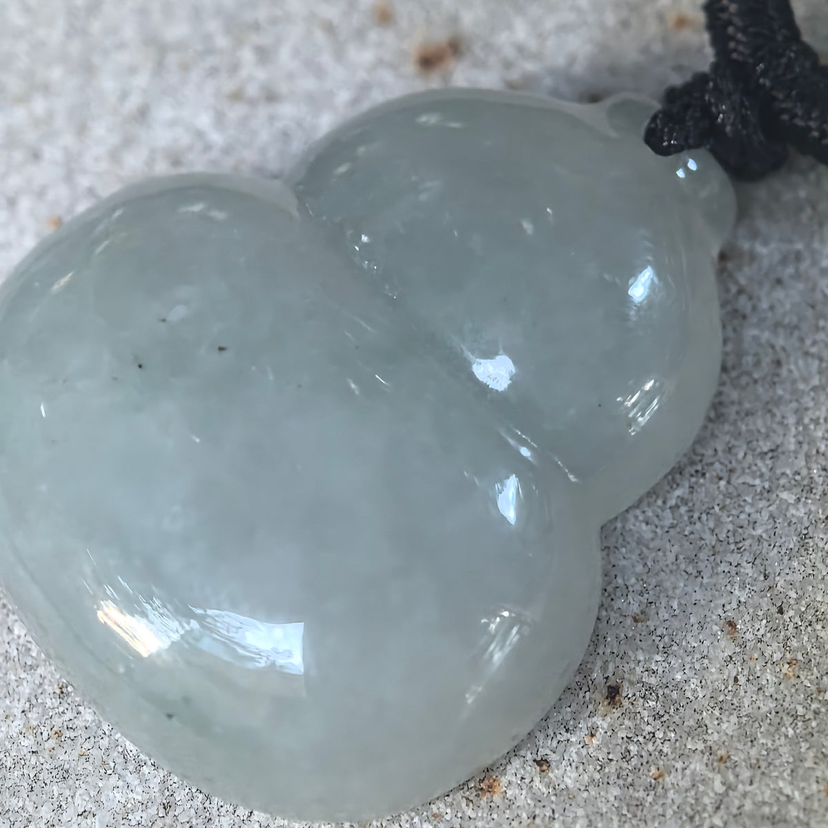 Glutinous Light Green Jadeite Gourd Pendant