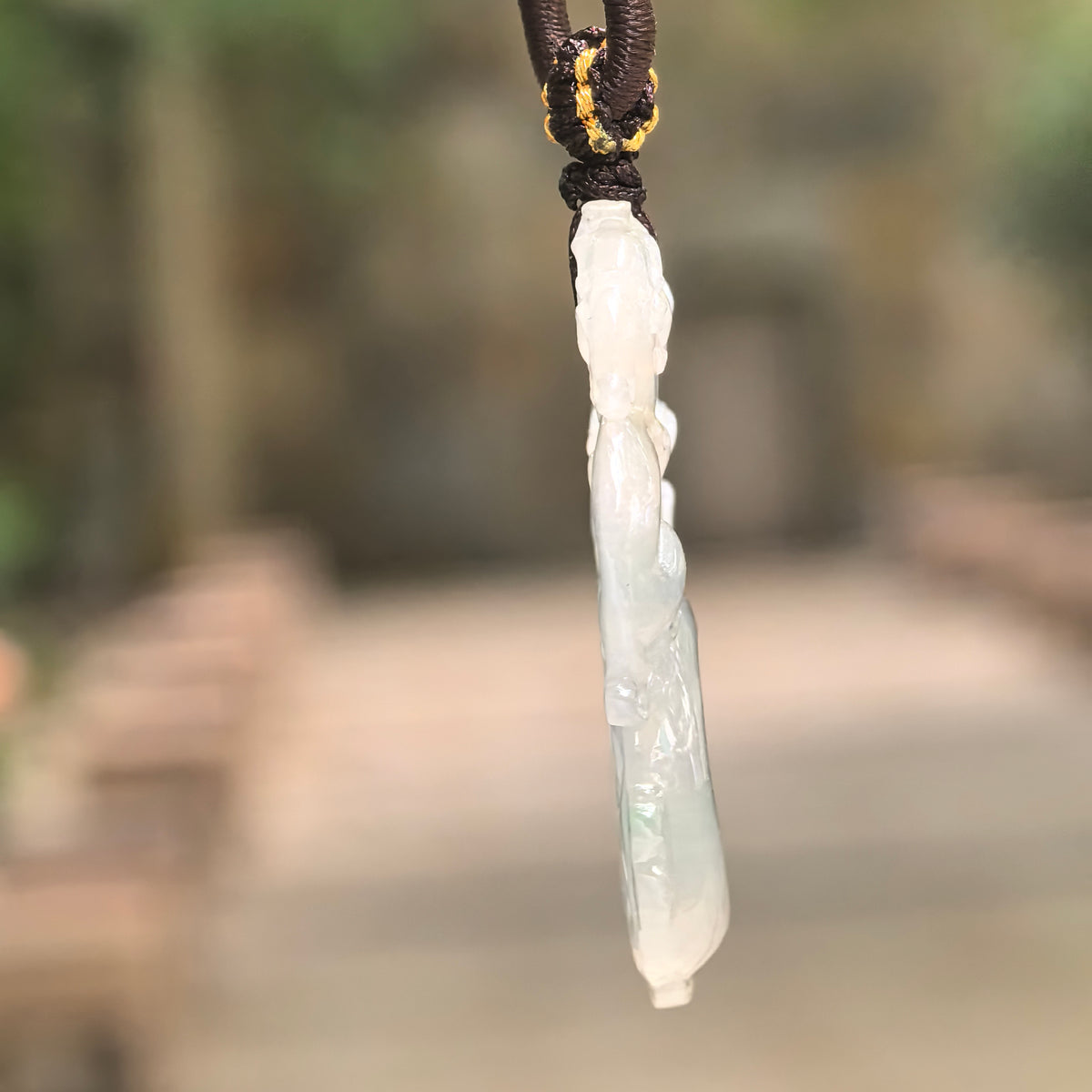 Icy Glutinous Pale Green Double Pixiu Jadeite Peace Pendant