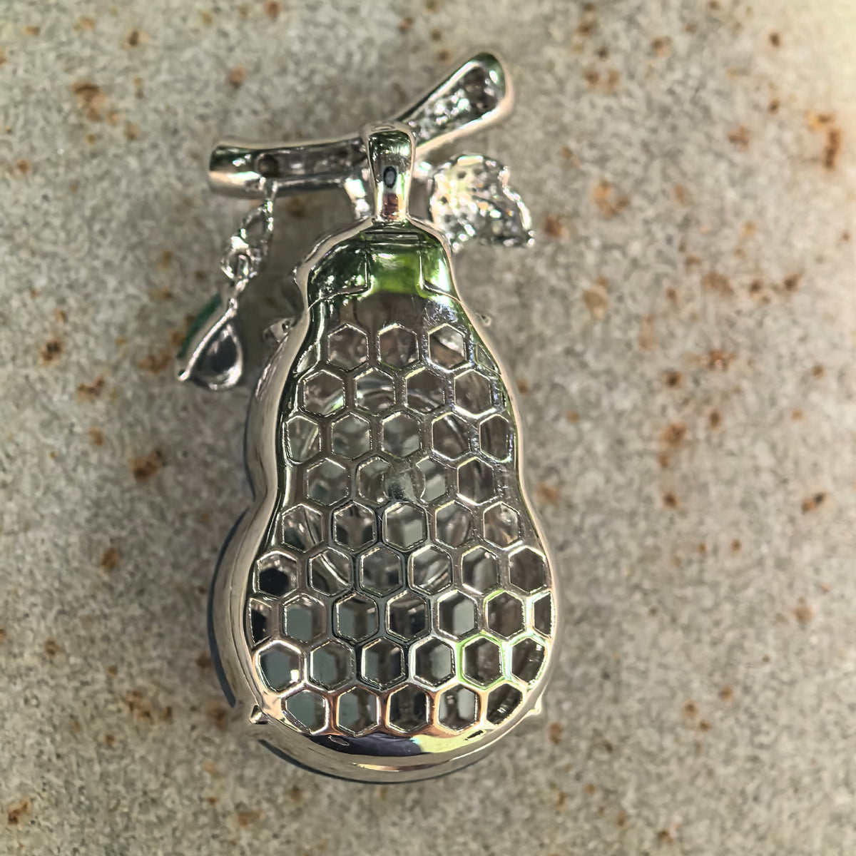 Icy Blue-Purple Gourd Jadeite Pendant with 18K Gold and Diamond Setting