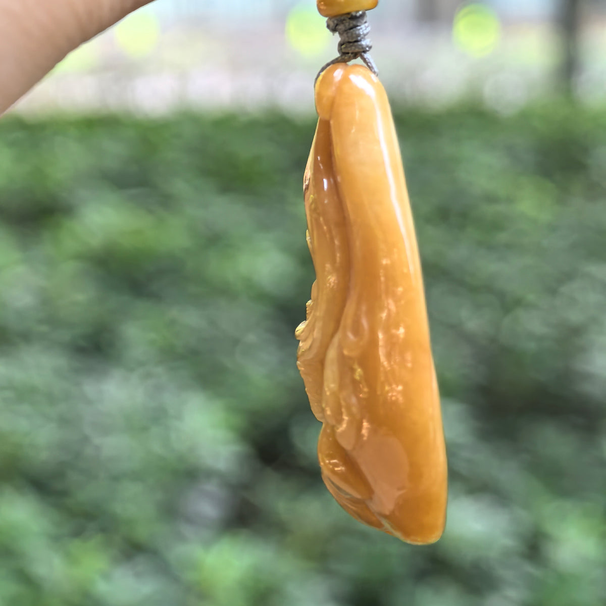 Glutinous Yellow Jadeite Pendant · Return of the Monkey King