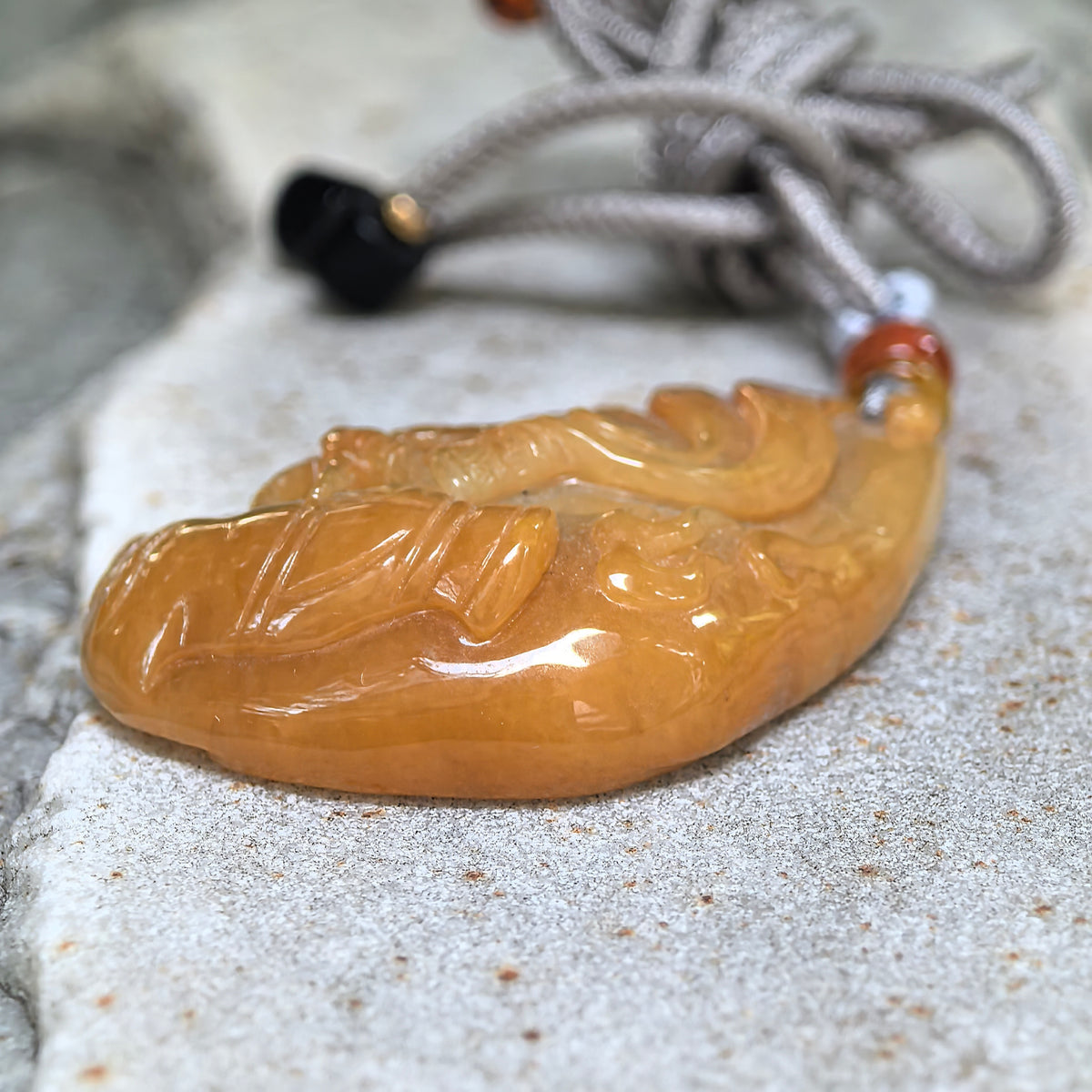 Glutinous Yellow Jadeite Pendant · Return of the Monkey King