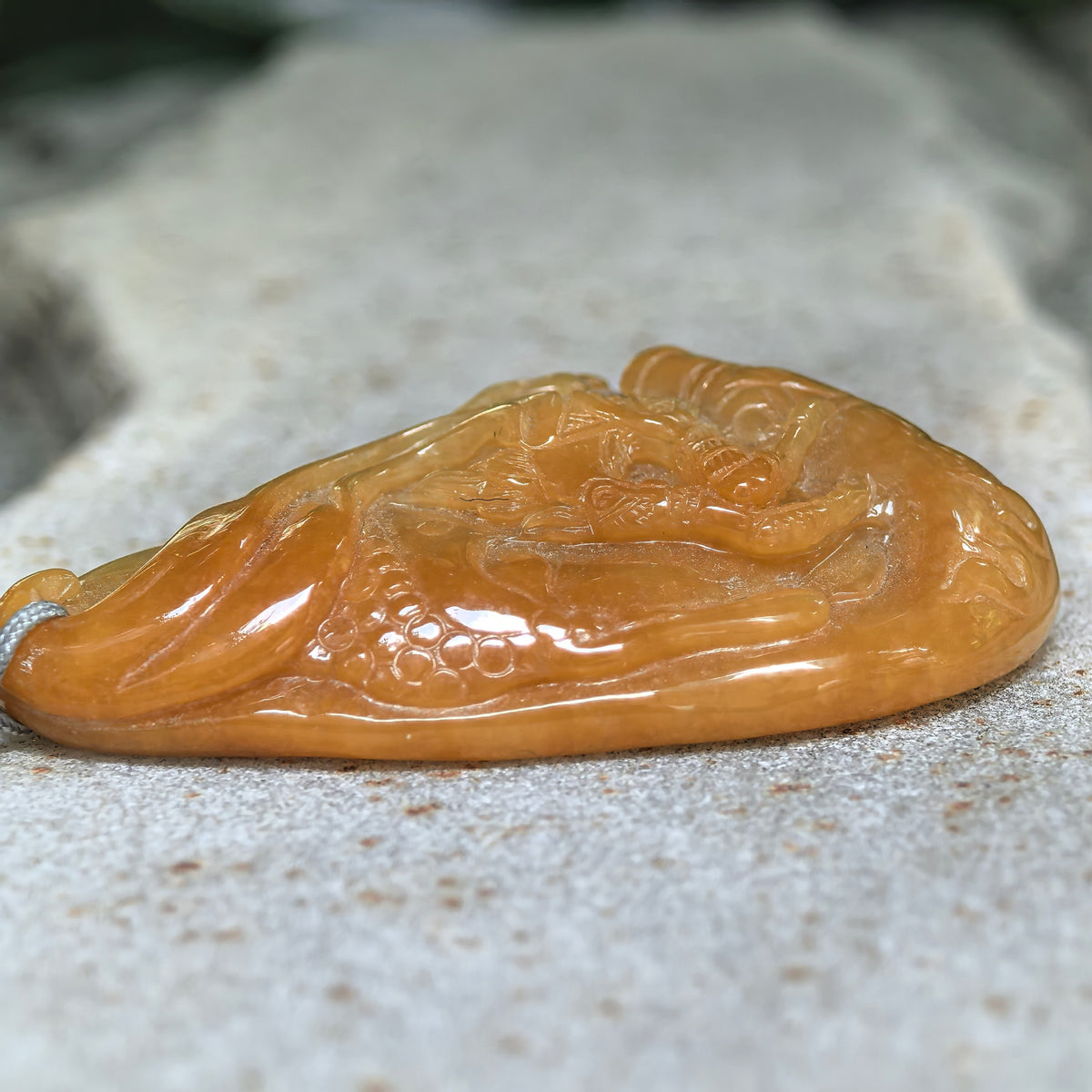 Glutinous Yellow Jadeite Pendant · Return of the Monkey King