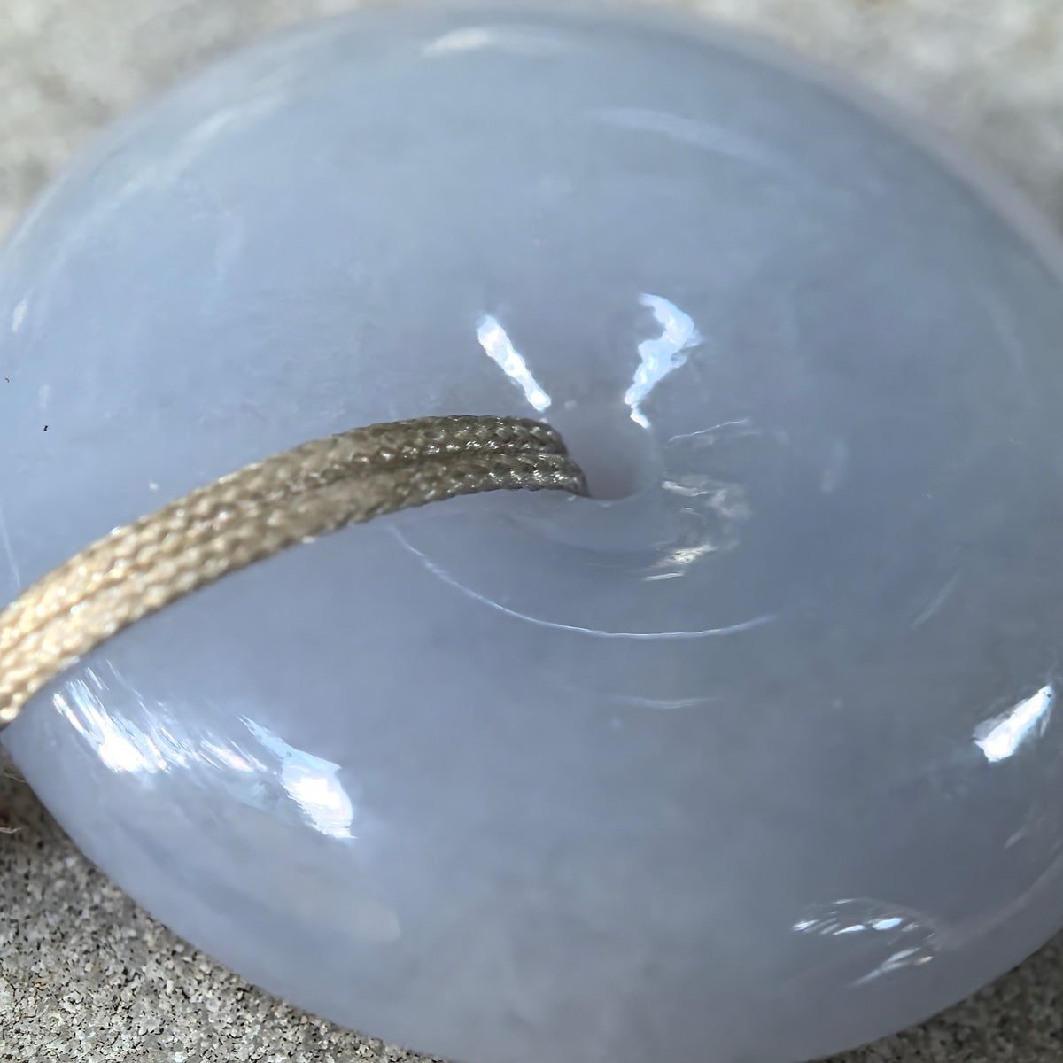 Icy Glutinous Blue-Lavender Jadeite Peace Pendant
