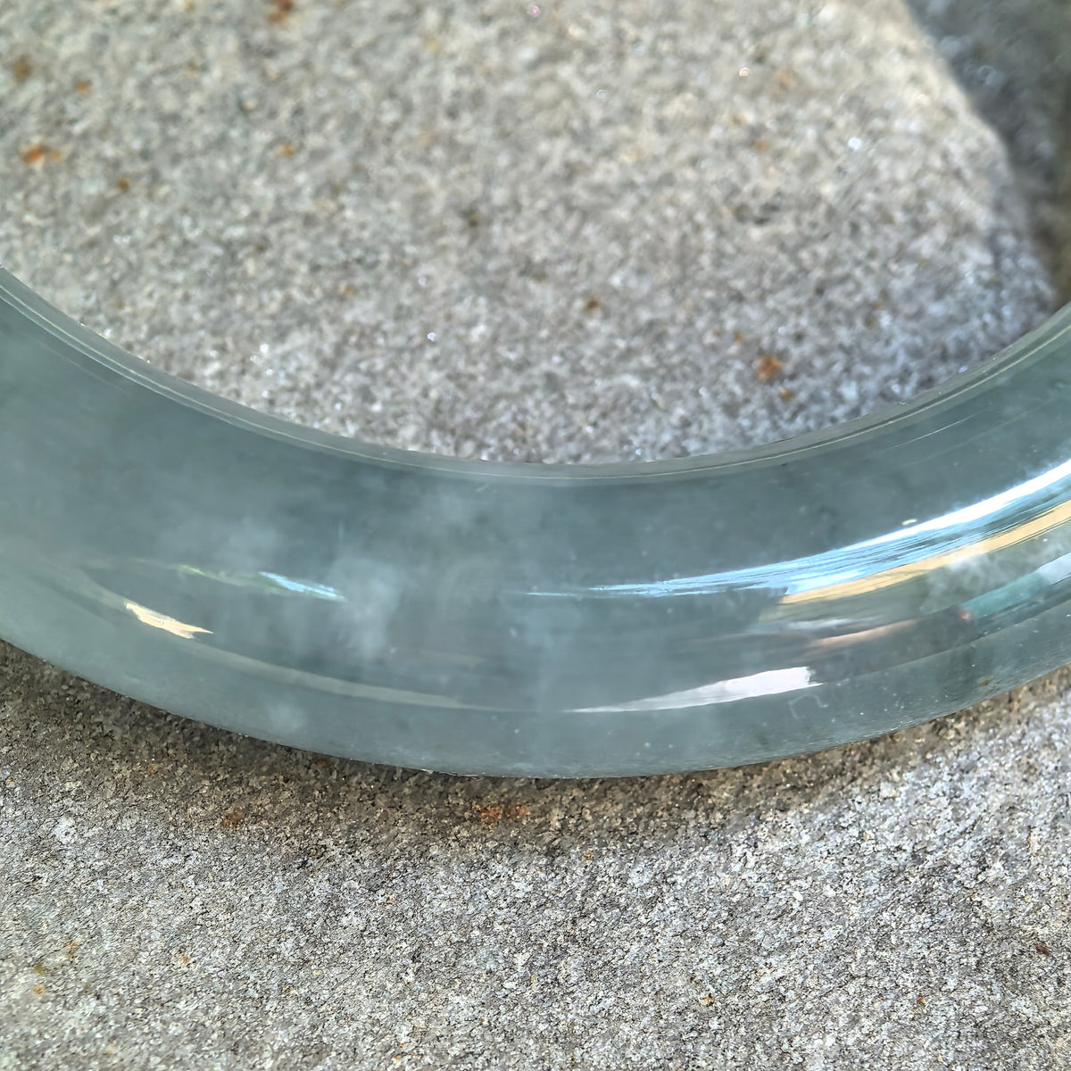 Icy Glutinous Light Green Round Jadeite Bangle -53mm