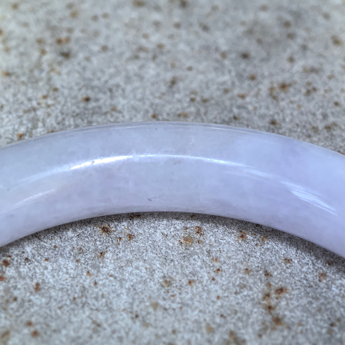 Glutinous Lavender Round Jadeite Bangle -51mm