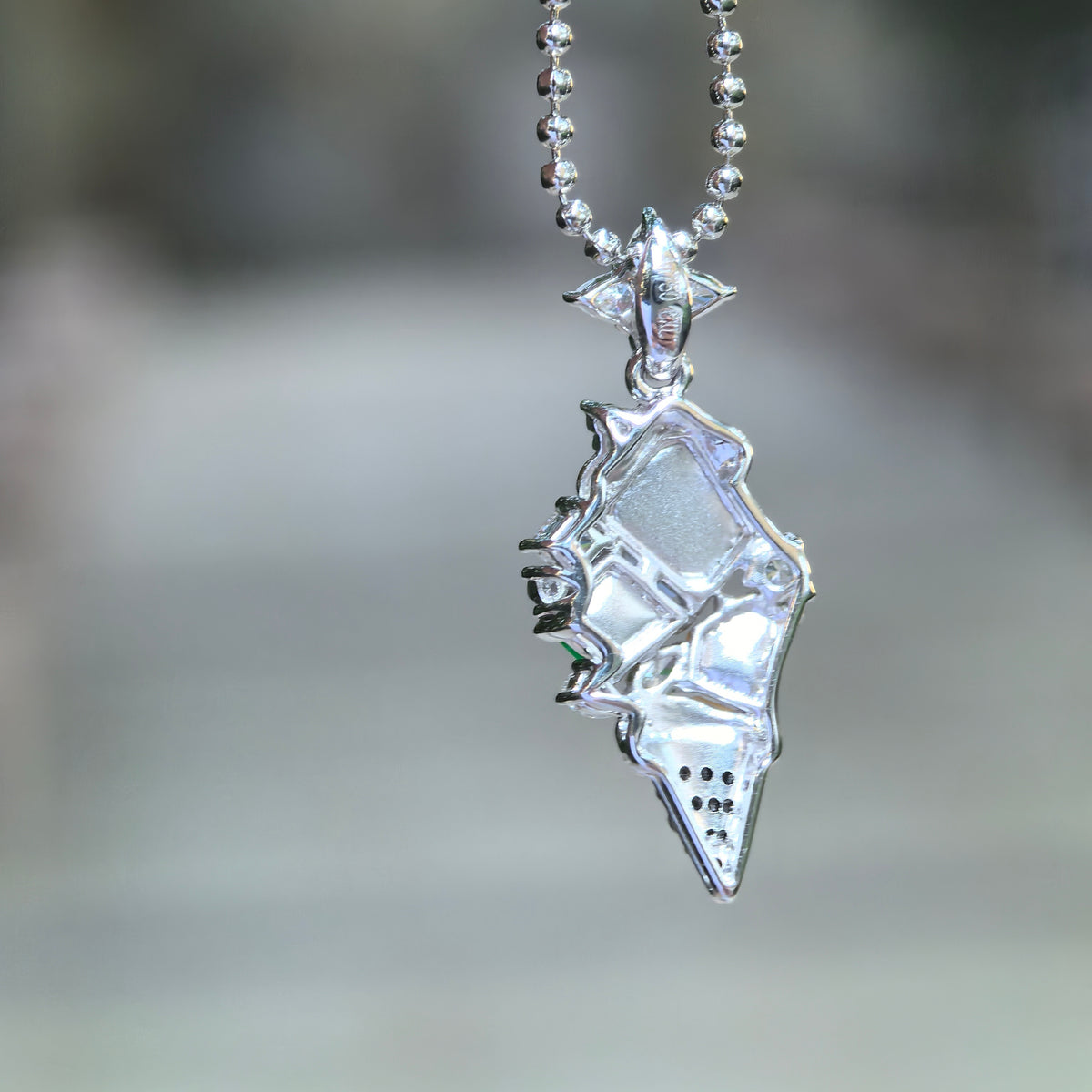 Icy Multicolor Jadeite Ice Cream Cone Pendant