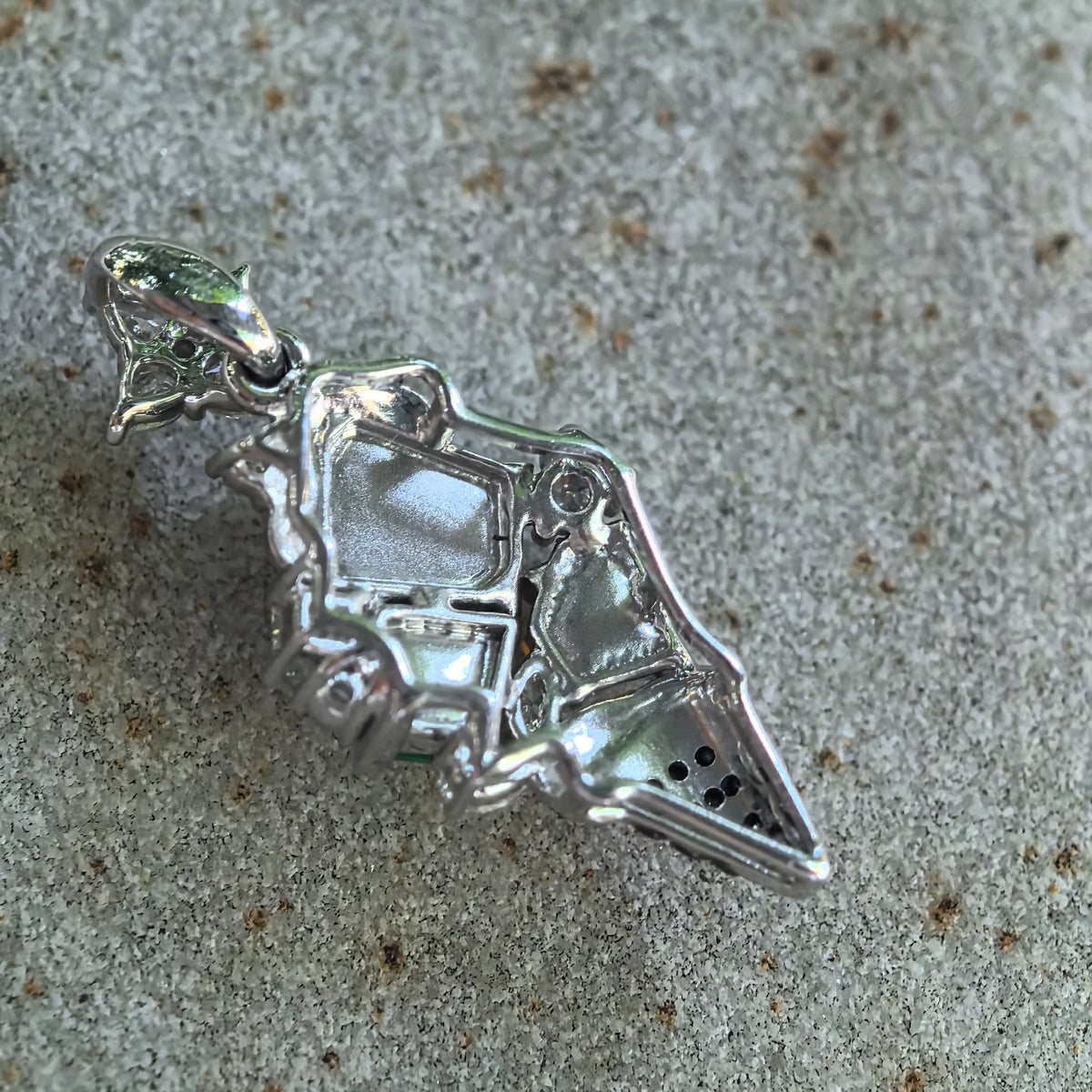 Icy Multicolor Jadeite Ice Cream Cone Pendant