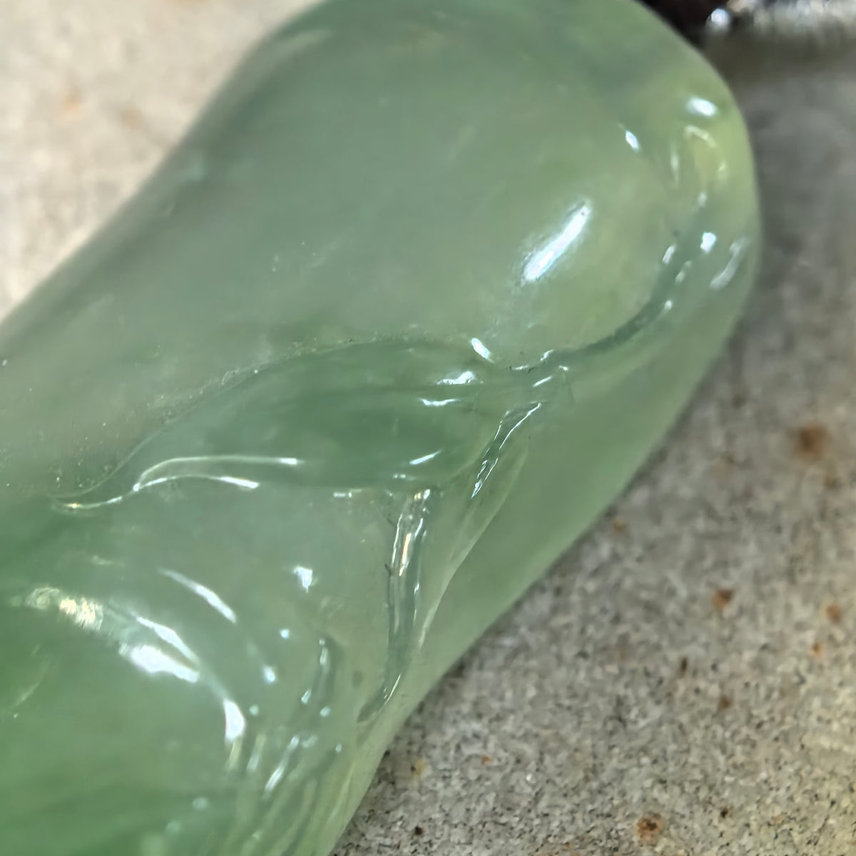 Icy Green Jadeite Bamboo Pendant with Carved Leaves