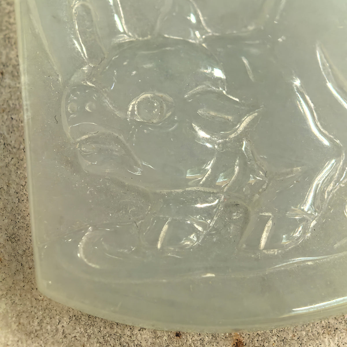Icy Glutinous Pale Green Jadeite Pig Plaque Pendant