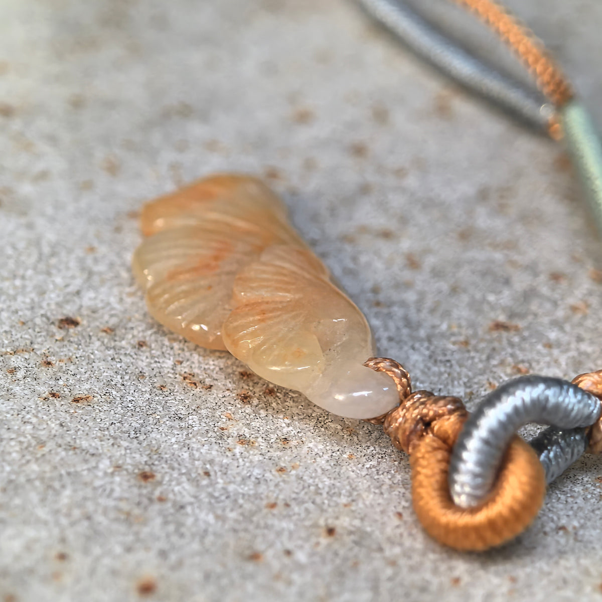 Fine Glutinous Yellow Ginkgo Leaf Jadeite Pendant